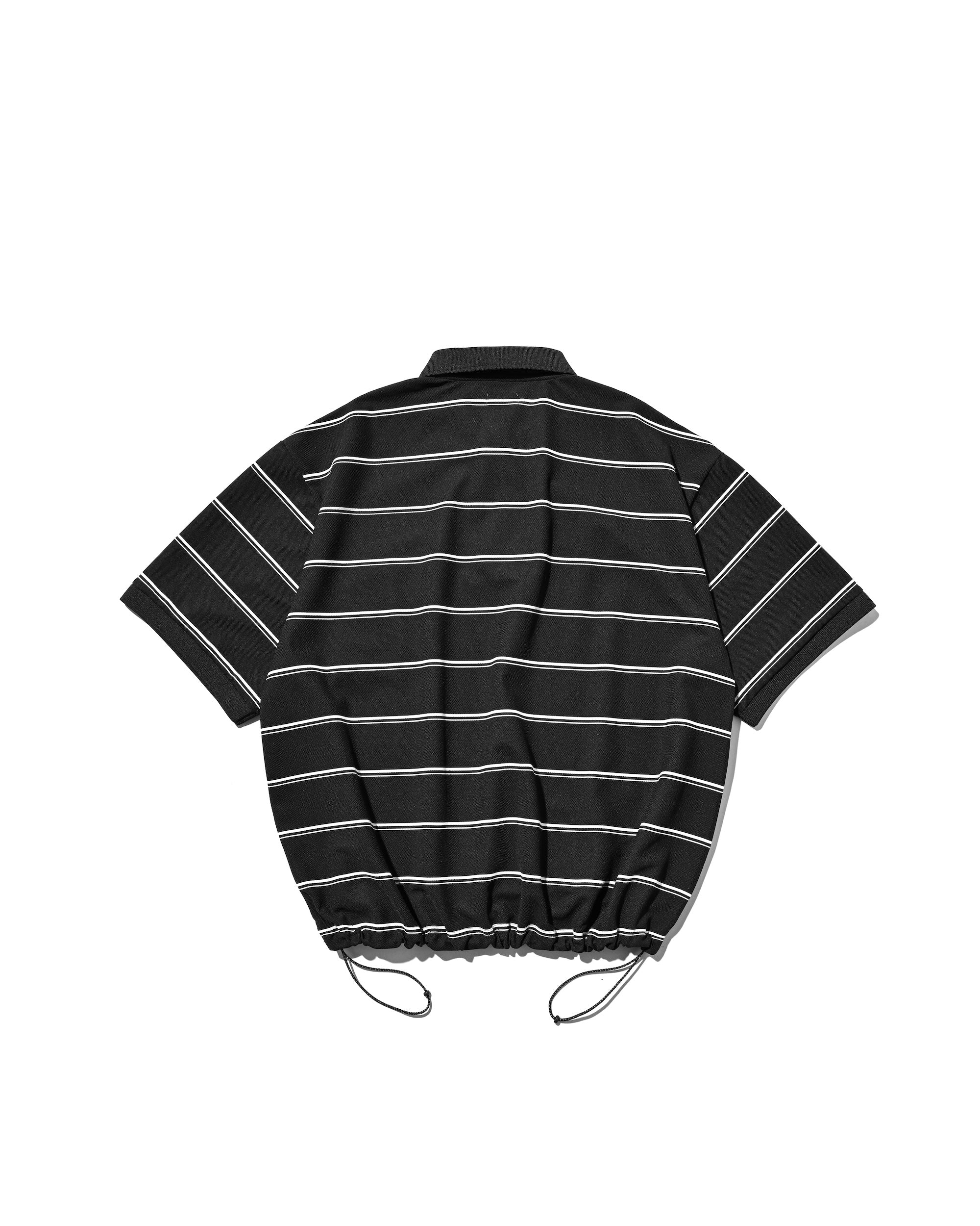【5.23 SAT 20:00- IN STOCK】THICK/THIN STRIPE ACTIVE CITY POLO S/S SHIRTS (BLACK)