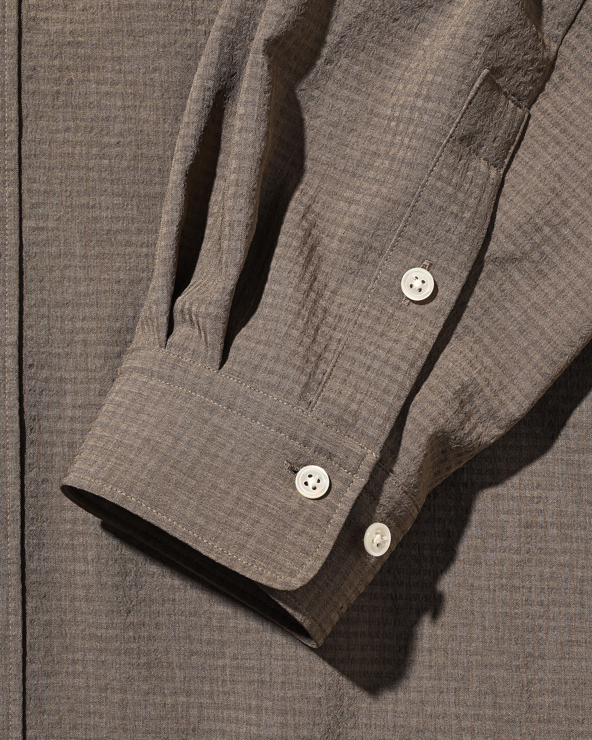 【4.29 WED 20:00 IN STOCK】SHADOW GINGHAM CHECK EVERYDAY L/S SHIRT (BEIGE)