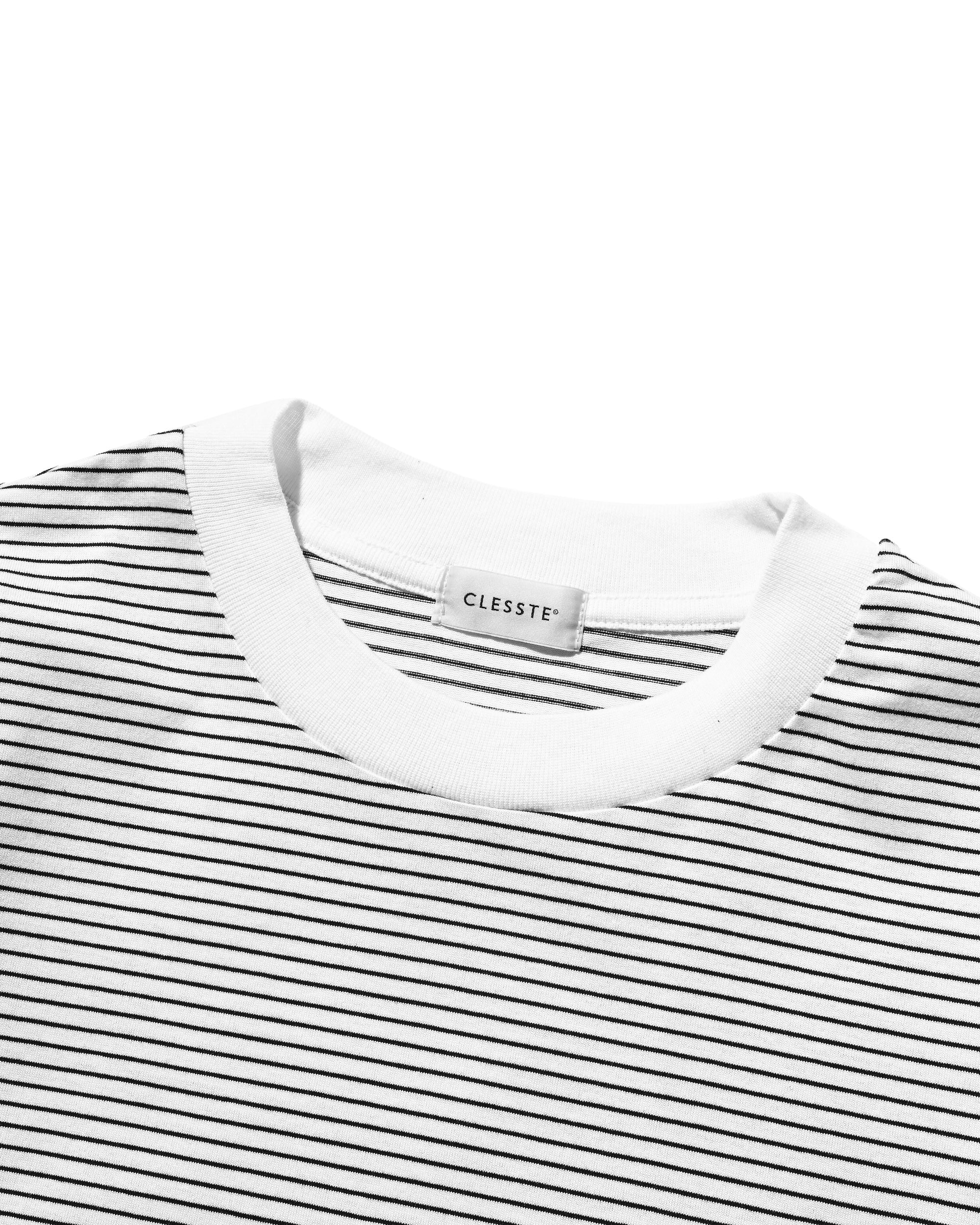 【10.15 WED 20:00- IN STOCK】"C"STRIPED L/S T-SHIRT WITH DRAWSTRINGS FOR YGM (WHITE×BLACK)