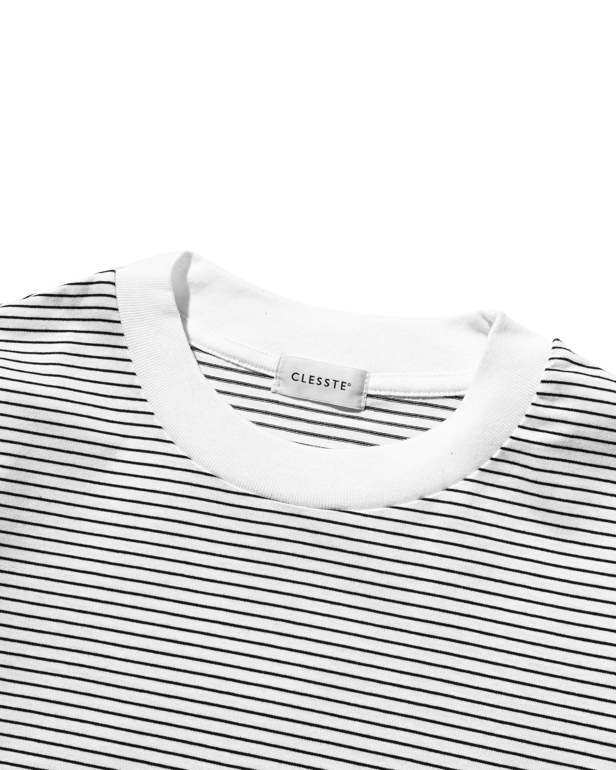 【2.28 SAT 20:00- IN STOCK】"C×CONCEPT" STRIPED L/S T-SHIRT WITH DRAWSTRINGS (WHITE×BLACK)