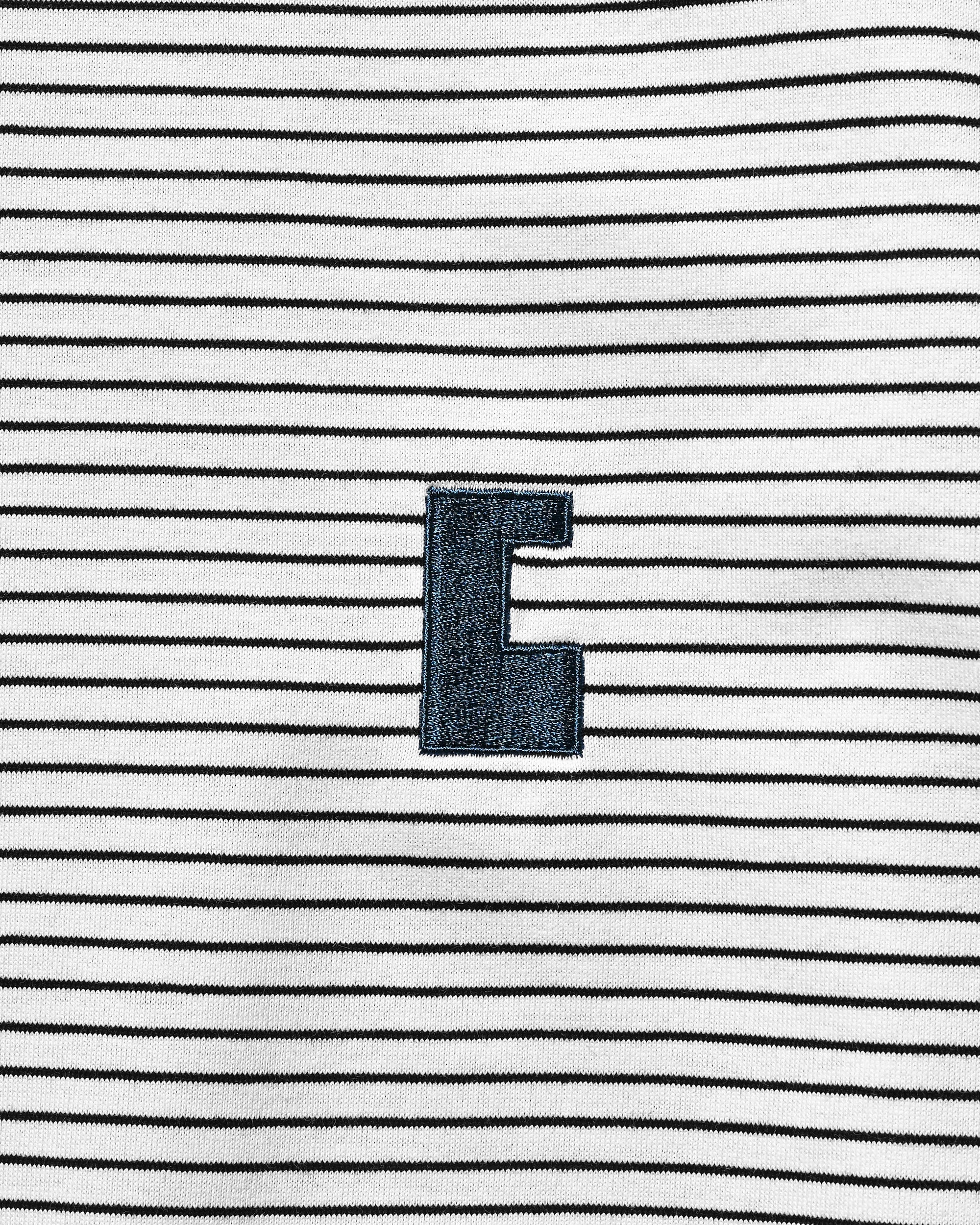 【10.15 WED 20:00- IN STOCK】"C"STRIPED L/S T-SHIRT WITH DRAWSTRINGS FOR YGM (WHITE×BLACK)