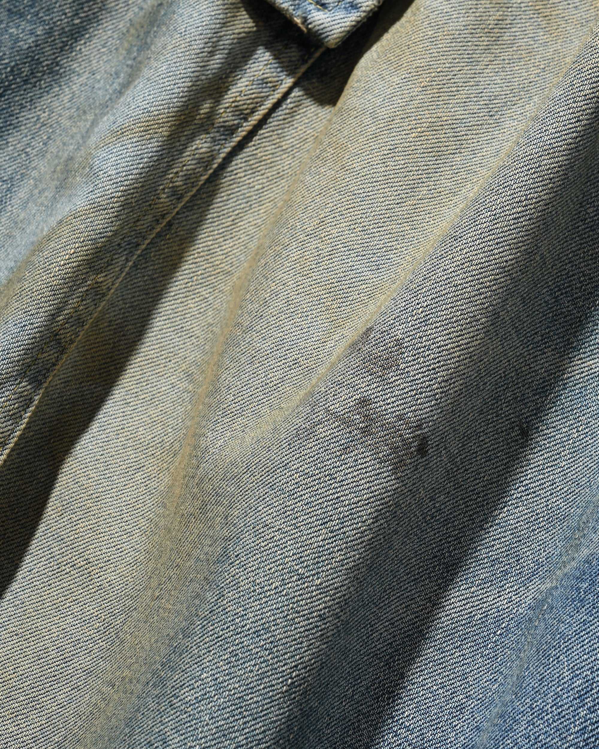 VINTAGE DYED SELVEDGE DENIM CITY MEGA POCKET BALLOON CARGO PANTS (VINTAGE LIGHT INDIGO)