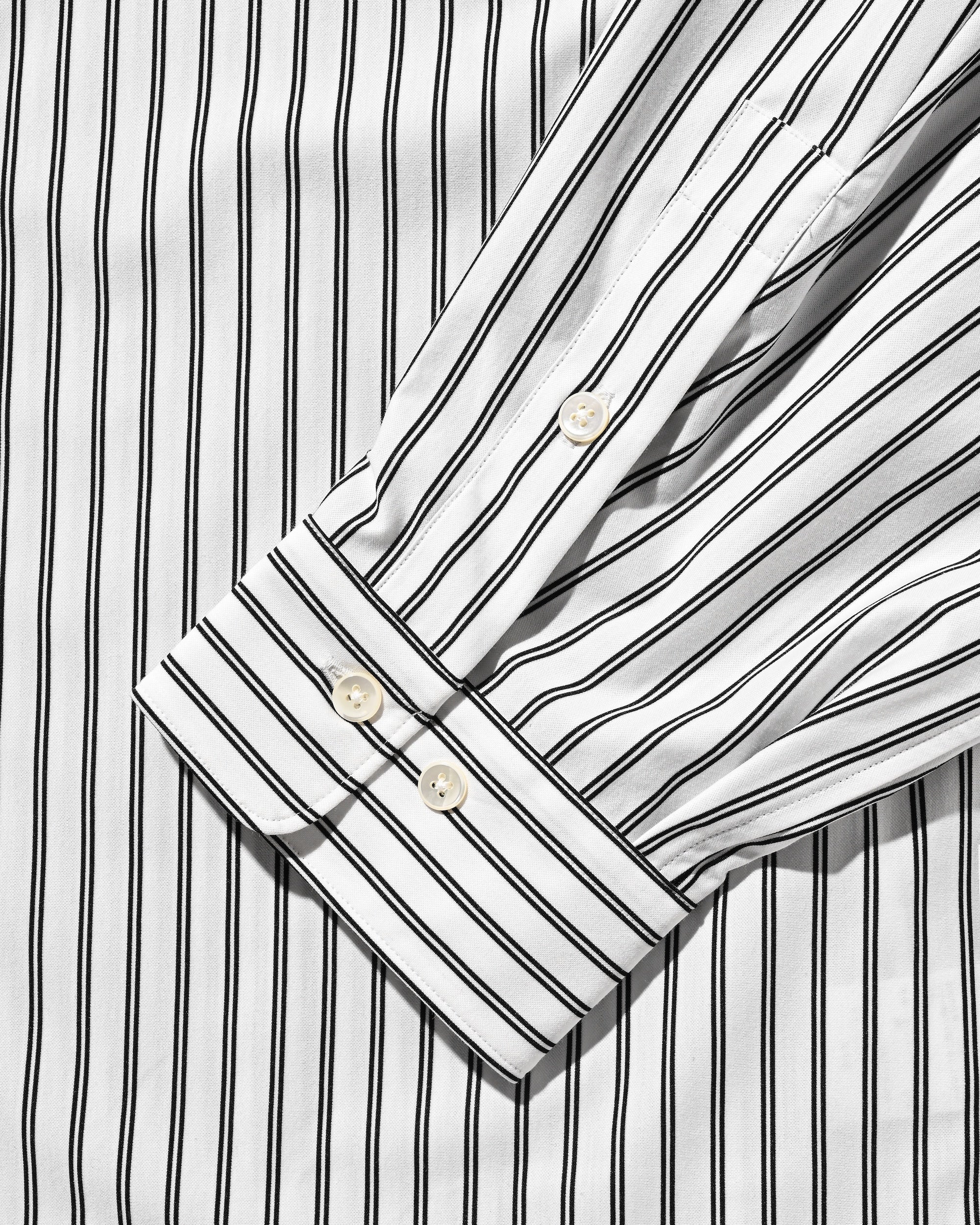 【9.17 WED 20:00- IN STOCK】46G KNIT EVERYDAY L/S SHIRT (WHITE STRIPE)