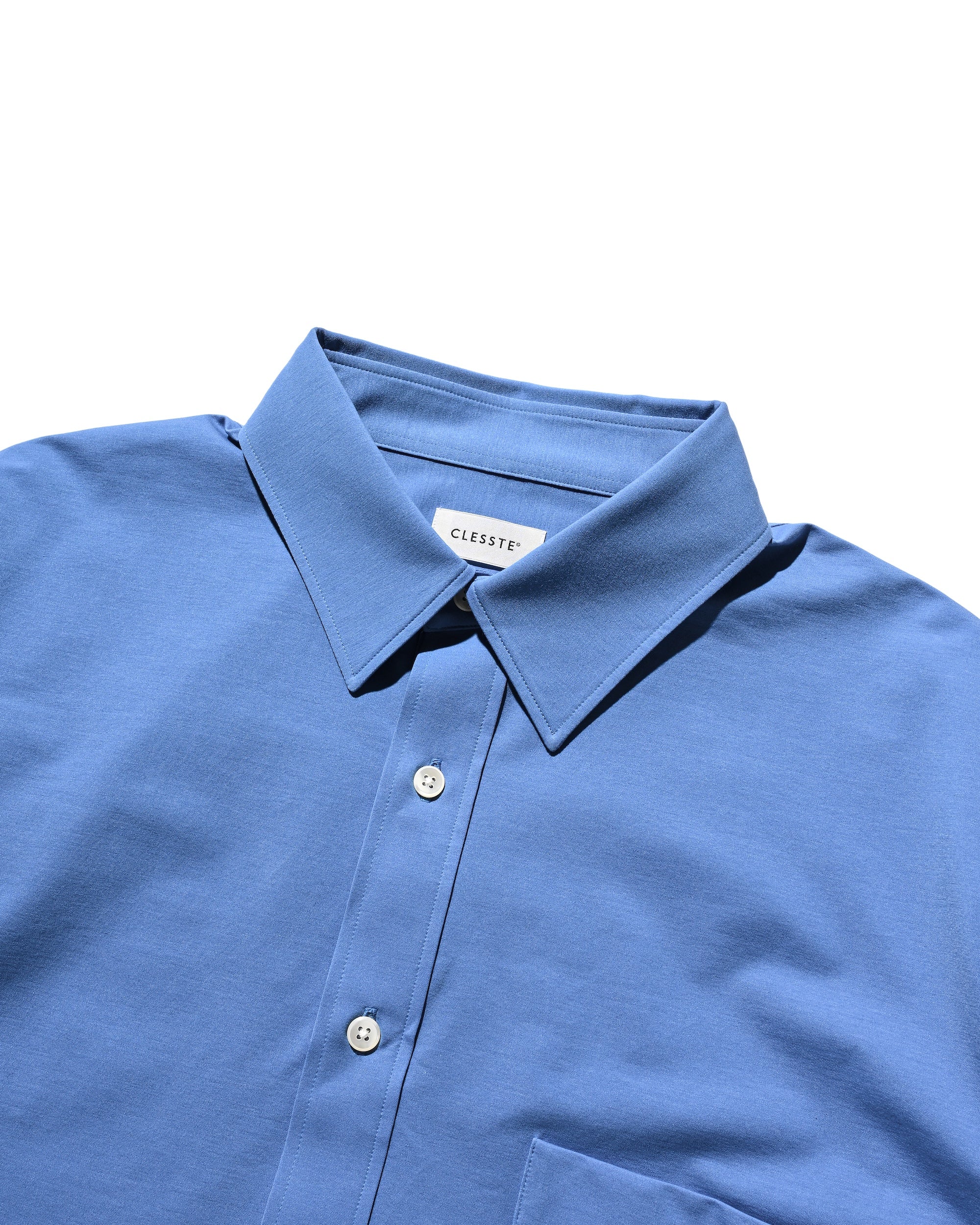 【9.27 SAT 20:00- IN STOCK】46G KNIT EVERYDAY PULLOVER L/S SHIRT (SAX BLUE)