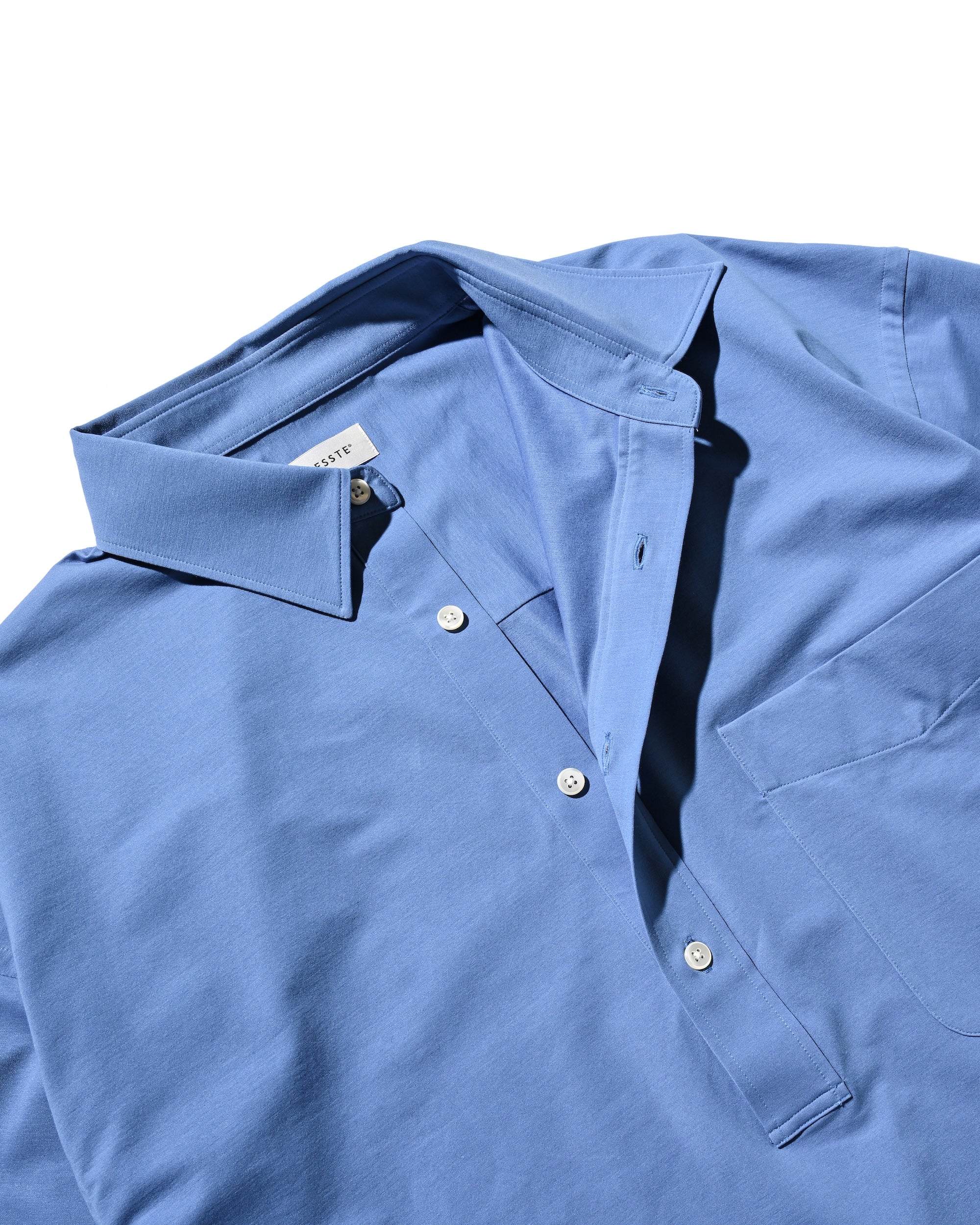 【9.27 SAT 20:00- IN STOCK】46G KNIT EVERYDAY PULLOVER L/S SHIRT (SAX BLUE)