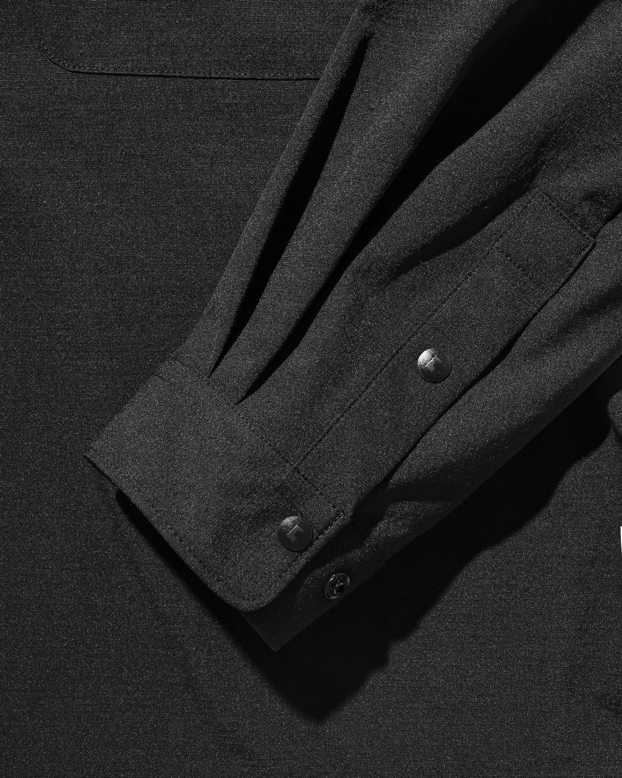 【9.20 SAT 20:00- IN STOCK】CITY UNIFORM L/S PULLOVER SHIRT (BLACK)