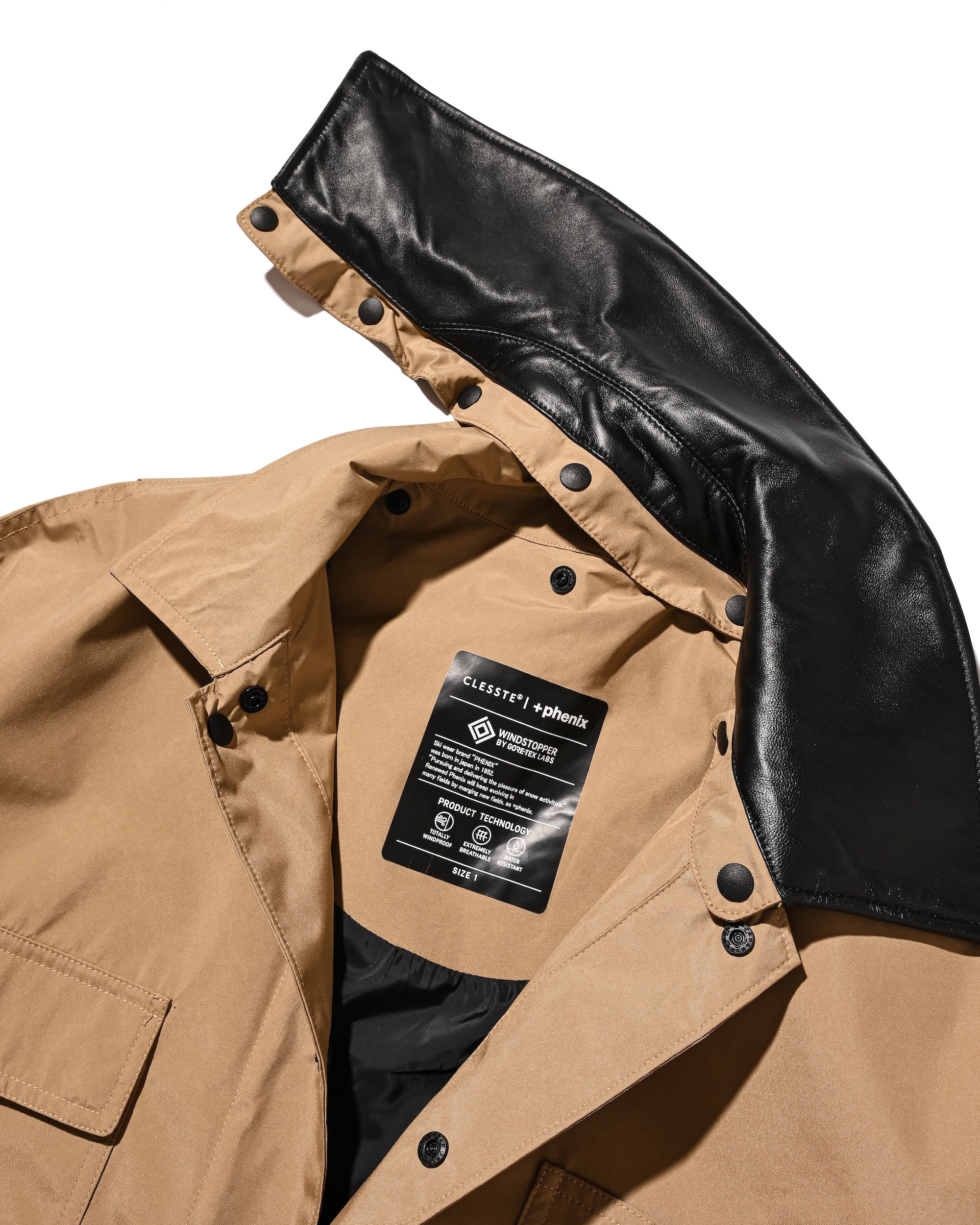 +phenix WINDSTOPPER® BY GORE-TEX LABS CITY STORAGE COVERALL JACKET (CAMEL BEIGE)
