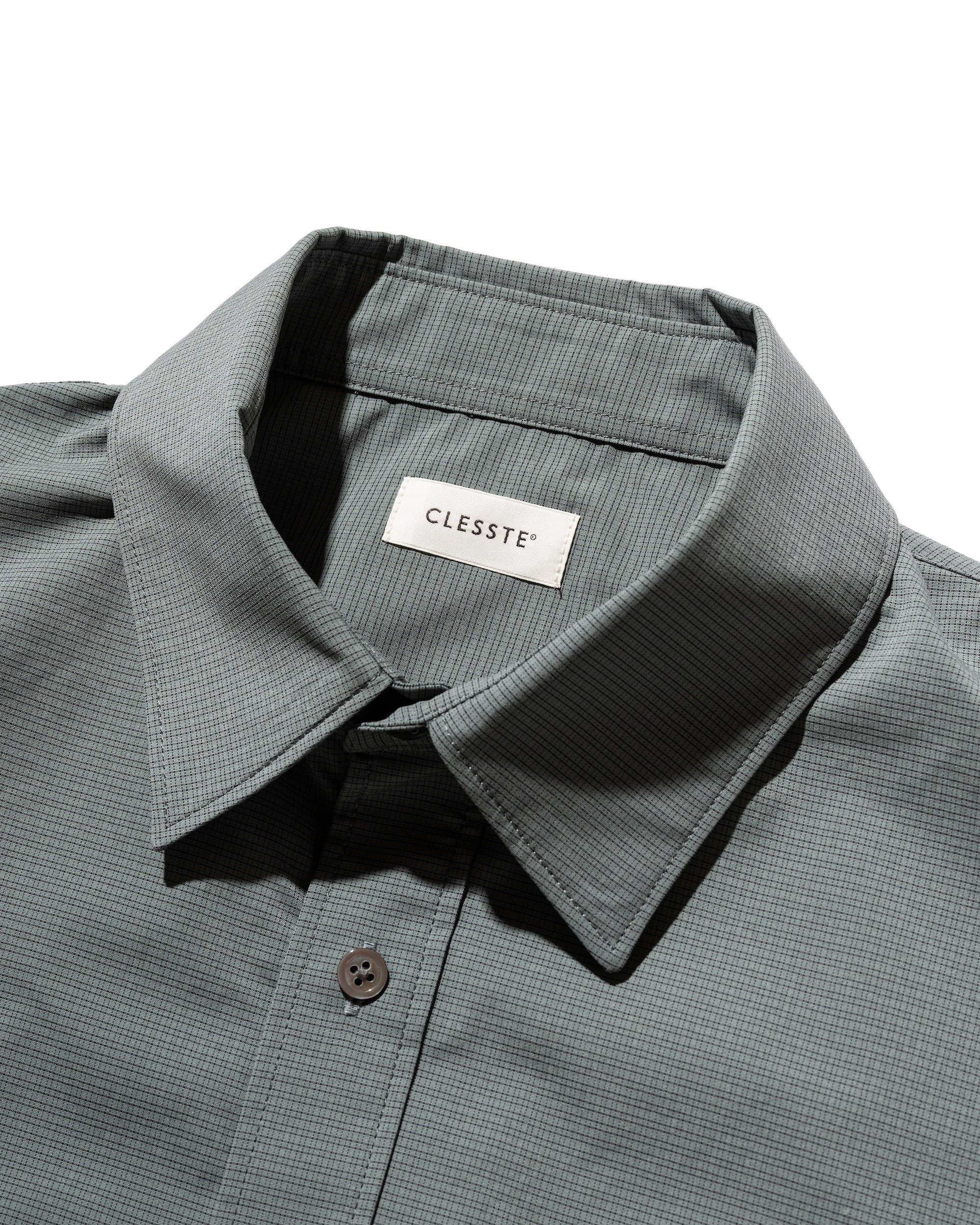 【5.6 TUE 20:00- IN STOCK】MINI PLAID L/S PULLOVER SHIRT (BLUE GRAY)