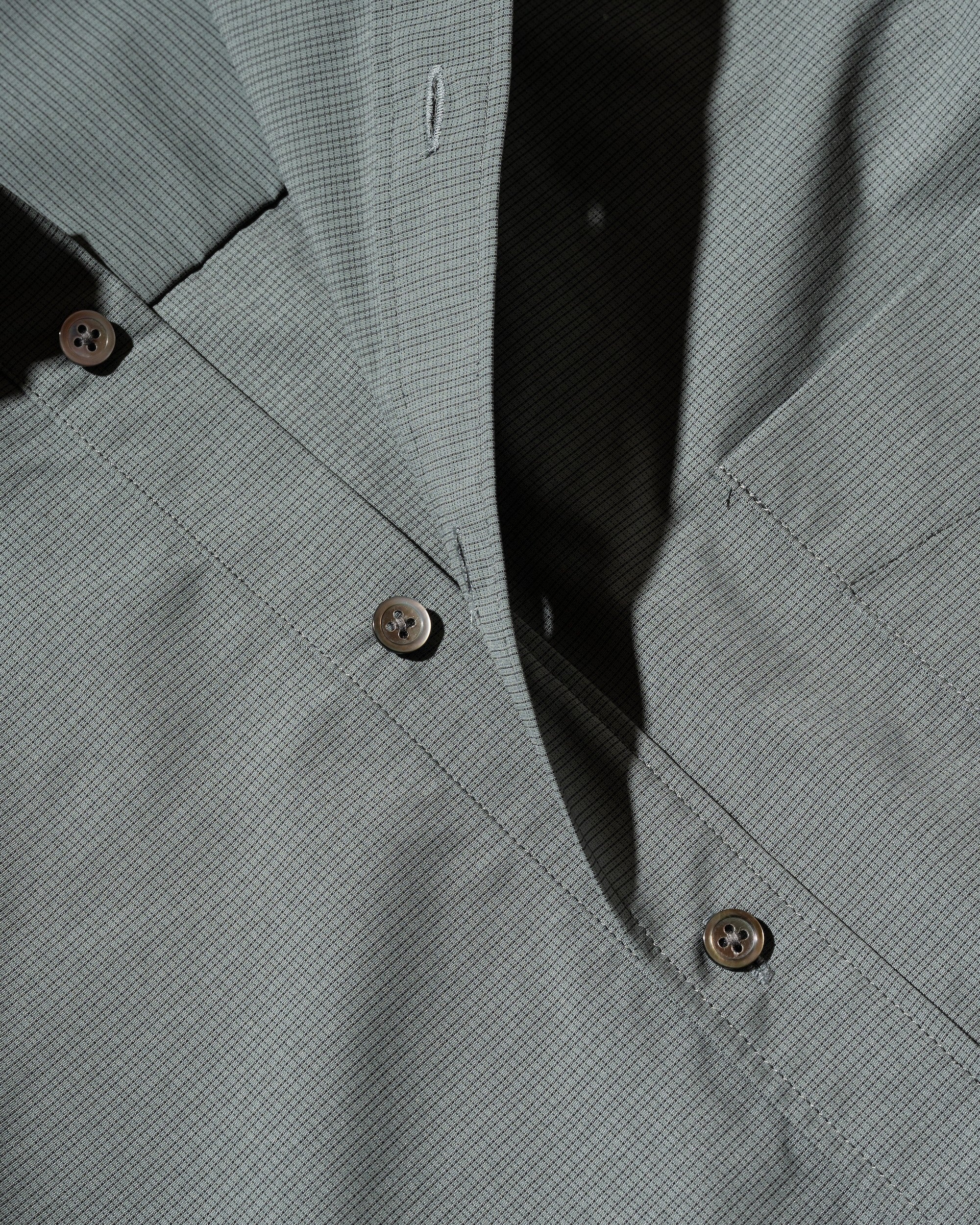 【5.6 TUE 20:00- IN STOCK】MINI PLAID L/S PULLOVER SHIRT (BLUE GRAY)