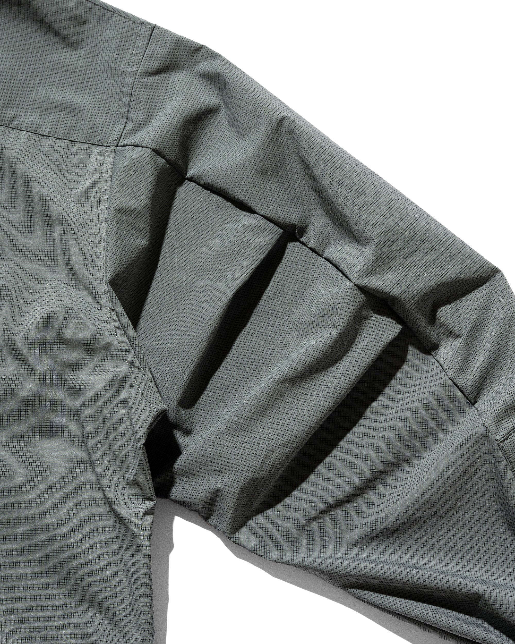 【5.6 TUE 20:00- IN STOCK】MINI PLAID L/S PULLOVER SHIRT (BLUE GRAY)