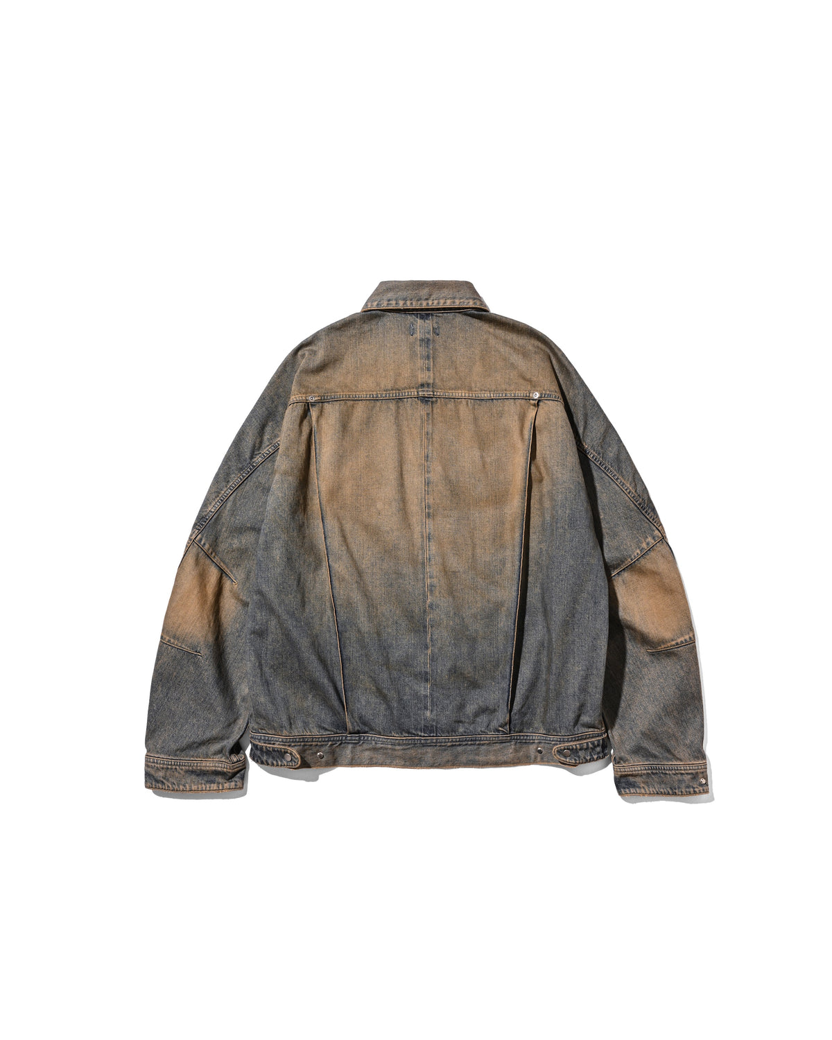 【10.10 SAT 20:00- IN STOCK】 VINTAGE DYED SELVEDGE DENIM FUTURE TRUCKER JACKET (VINTAGE BEIGE)