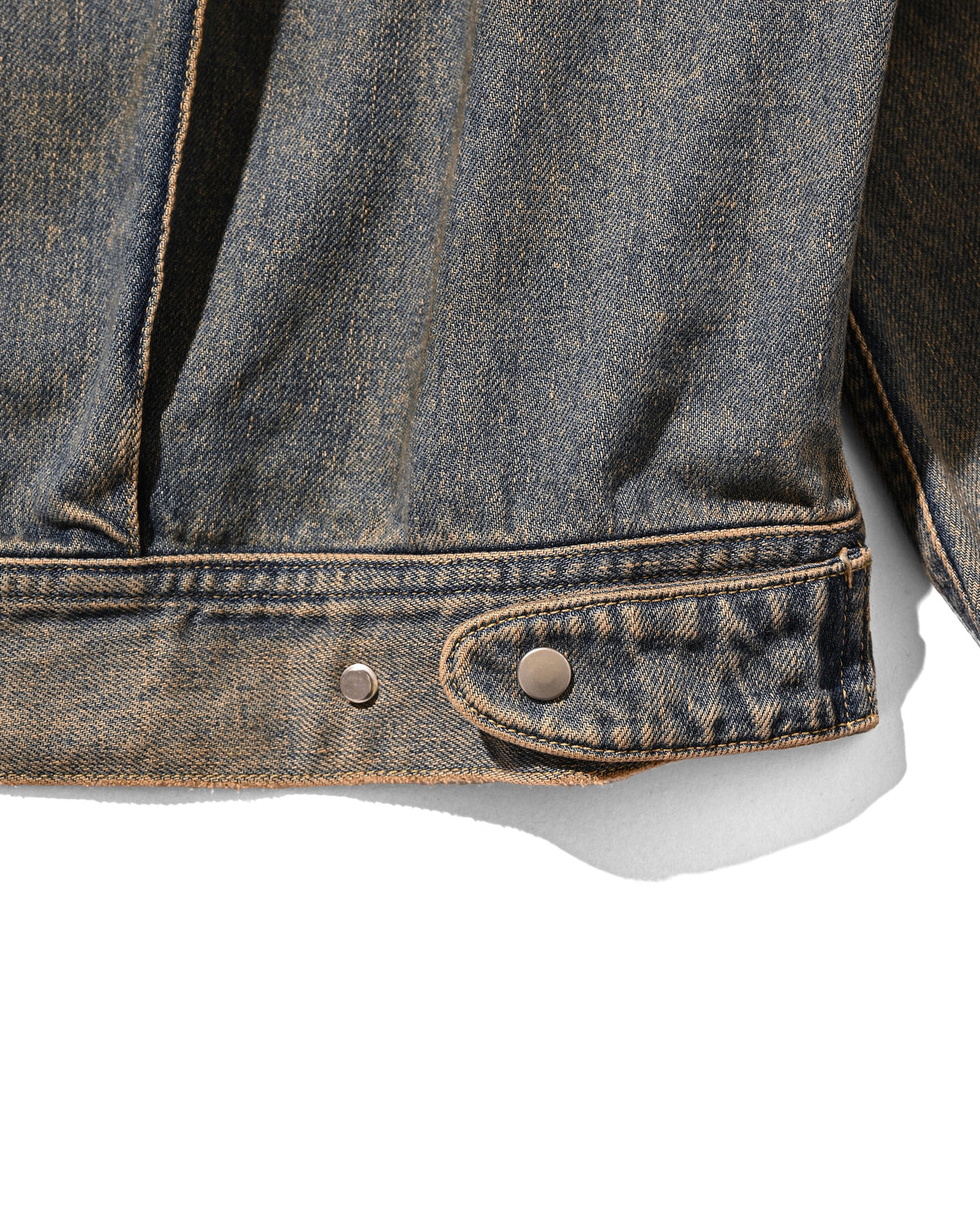 【10.10 SAT 20:00- IN STOCK】 VINTAGE DYED SELVEDGE DENIM FUTURE TRUCKER JACKET (VINTAGE BEIGE)