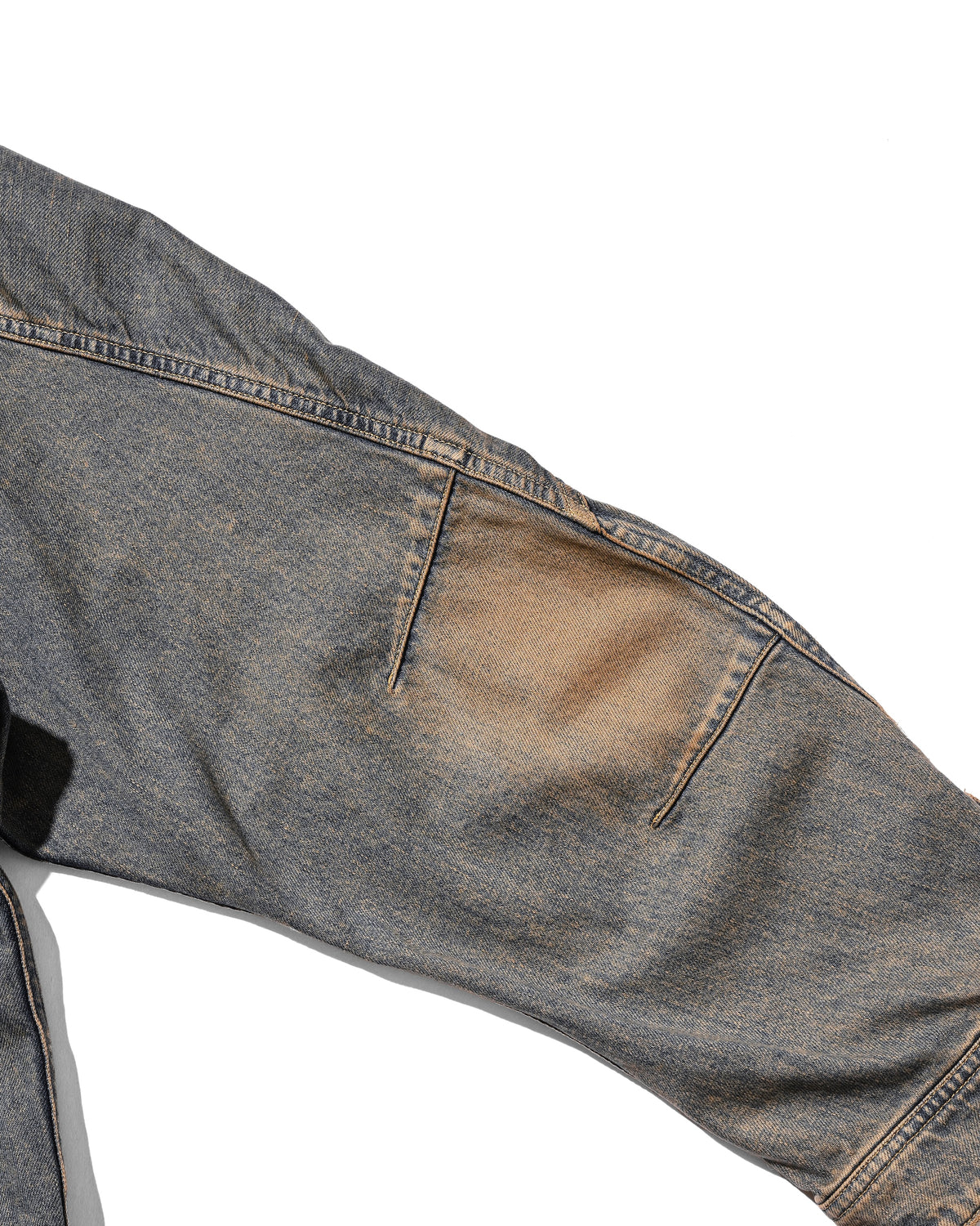 【10.10 SAT 20:00- IN STOCK】 VINTAGE DYED SELVEDGE DENIM FUTURE TRUCKER JACKET (VINTAGE BEIGE)