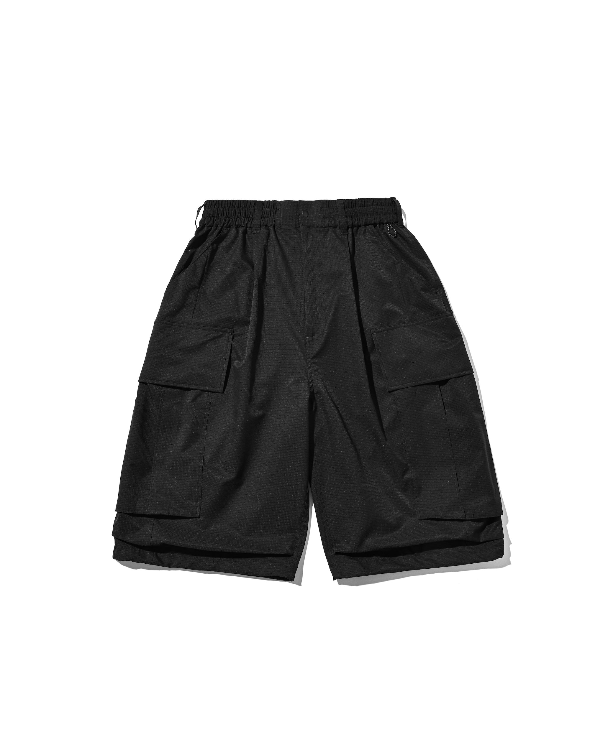 【4.11 SAT 20:00- IN STOCK】COOLDOTS® CITY MEGA POCKET BALLOON CARGO HALF PANTS (BLACK)