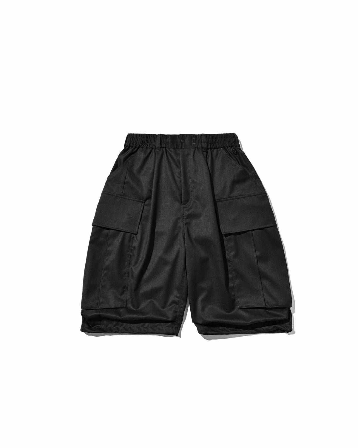 GLEN PLAID WOOL CITY MEGA POCKET BALLOON CARGO HALF PANTS(CHECK)