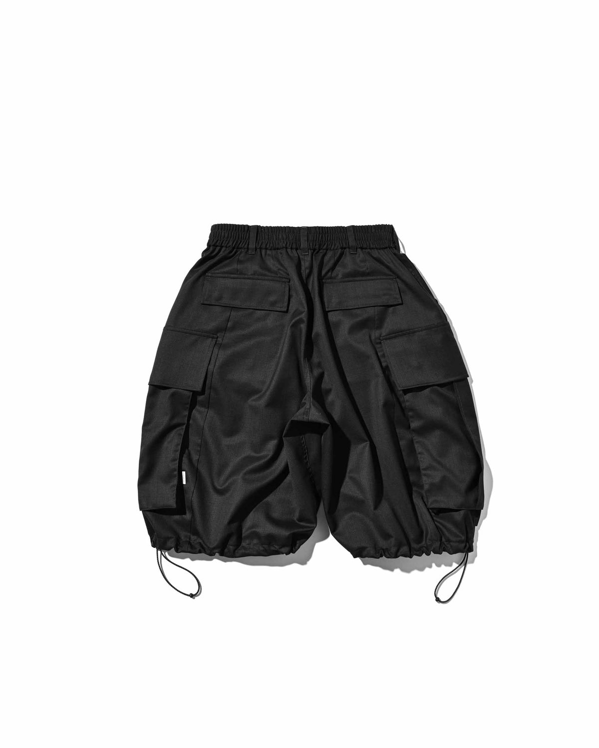 GLEN PLAID WOOL CITY MEGA POCKET BALLOON CARGO HALF PANTS(CHECK)