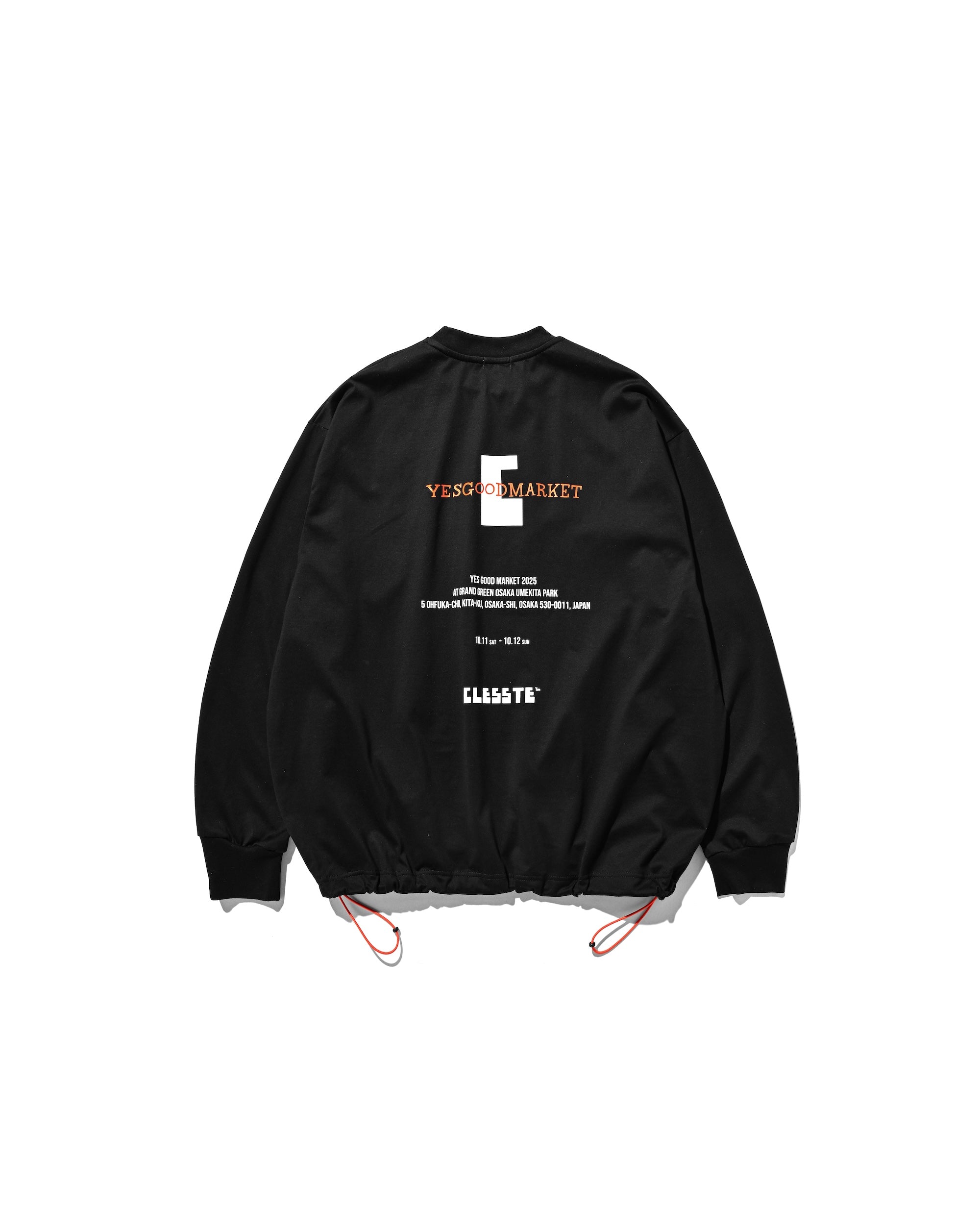 【10.15 WED 20:00- IN STOCK】"C×YGM"STAFF L/S T-SHIRT WITH DRAWSTRINGS (BLACK)