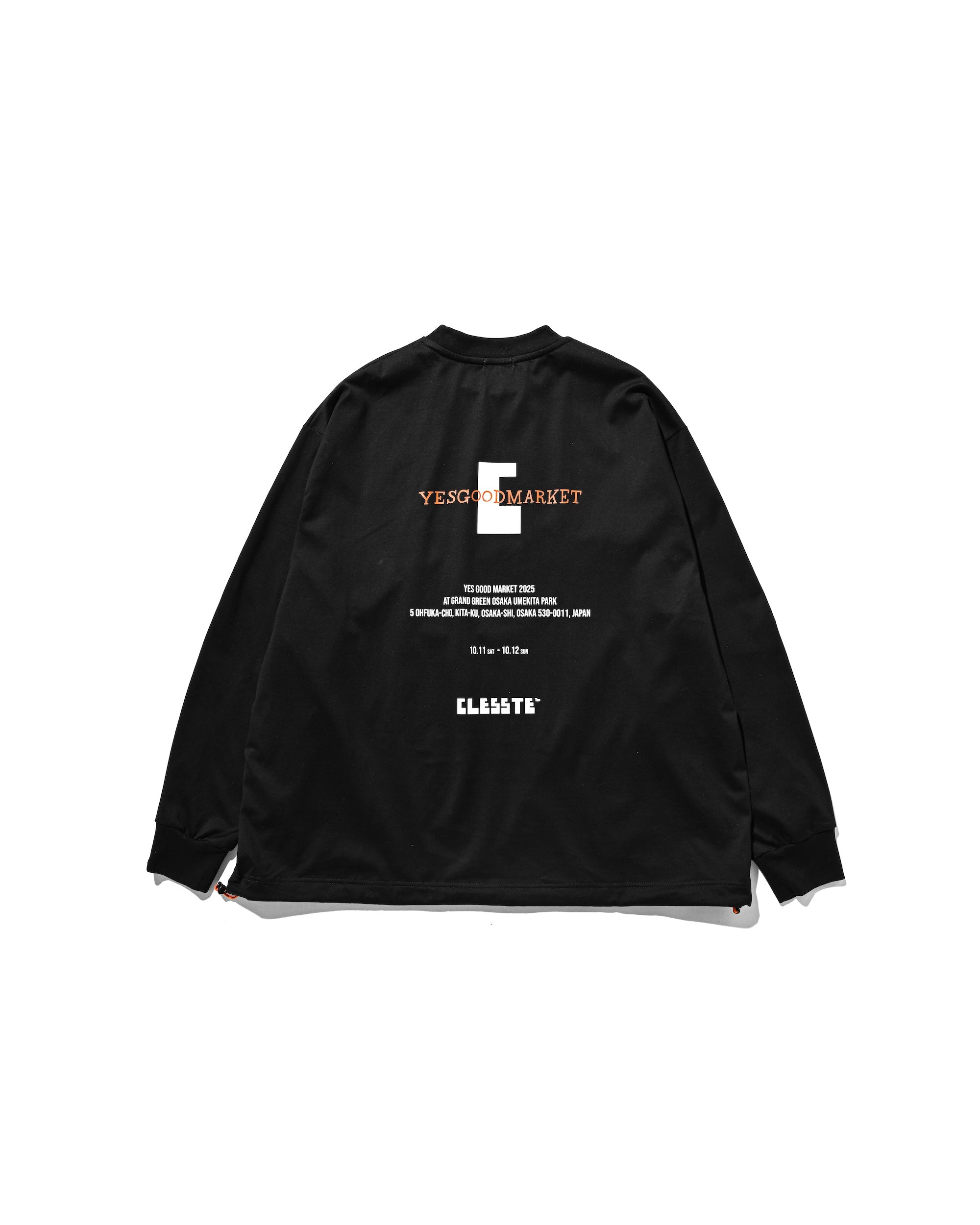 【10.15 WED 20:00- IN STOCK】"C×YGM"STAFF L/S T-SHIRT WITH DRAWSTRINGS (BLACK)