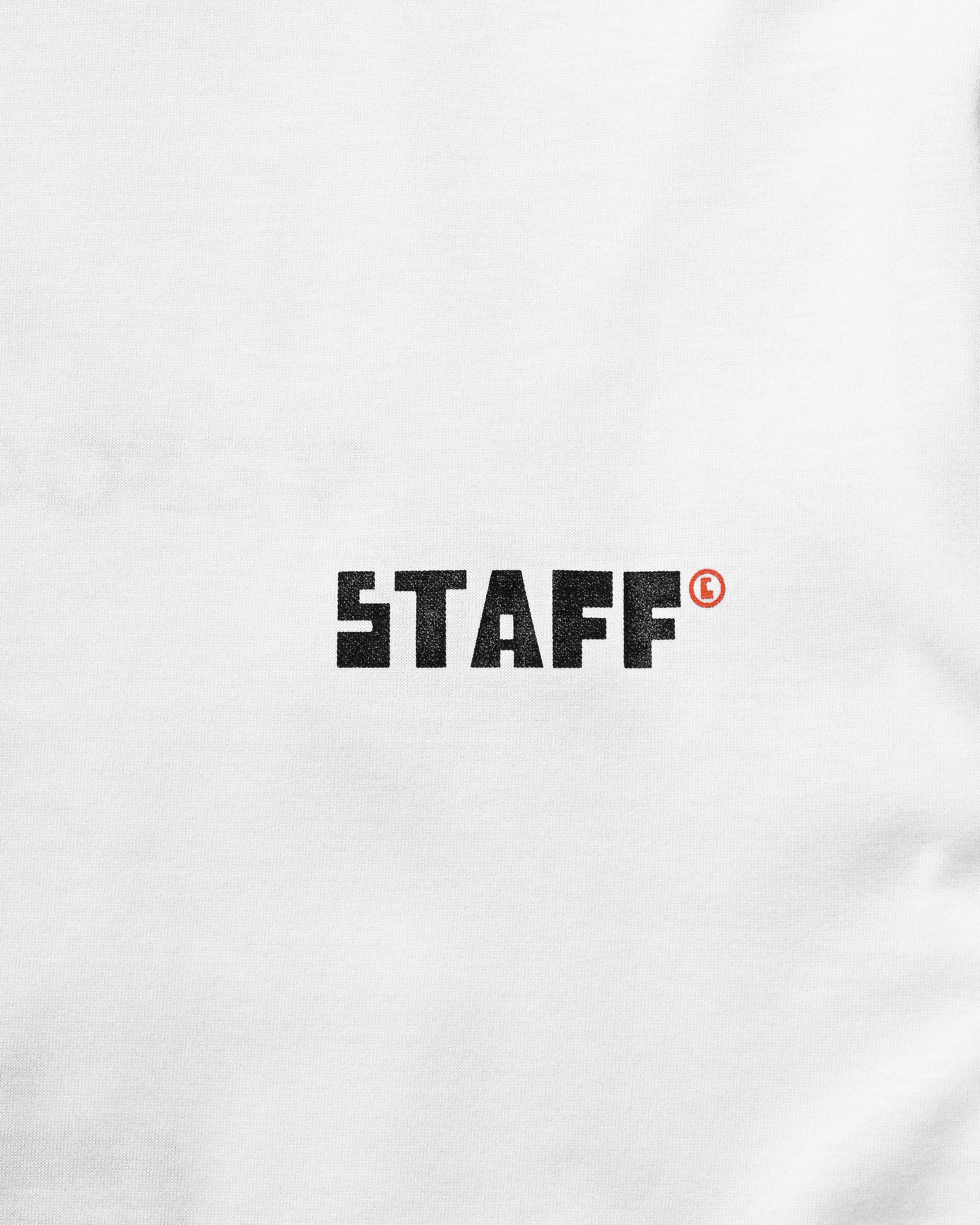 【10.15 WED 20:00- IN STOCK】"C×YGM"STAFF L/S T-SHIRT WITH DRAWSTRINGS (WHITE)