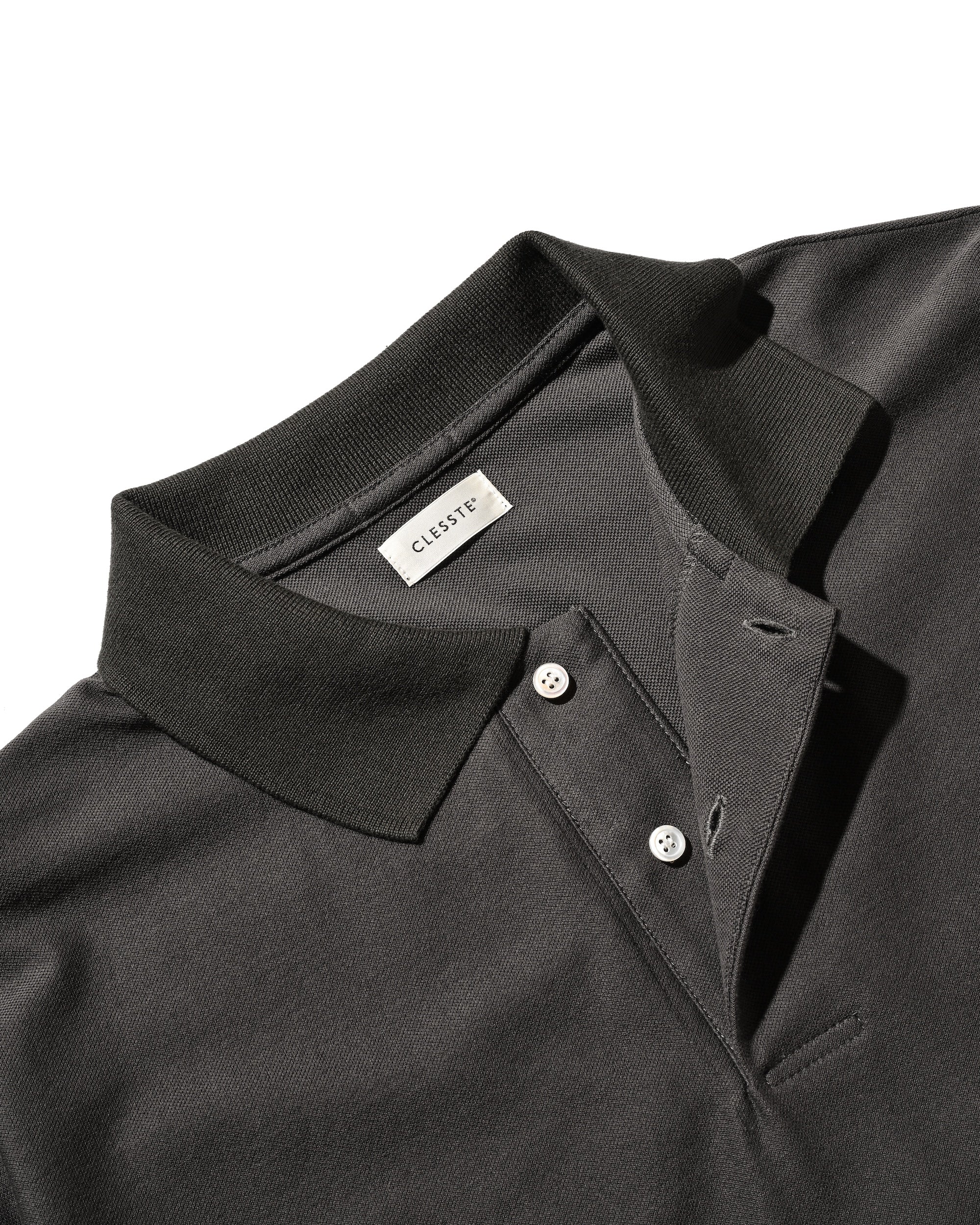【10.15 WED 20:00- IN STOCK】"C" COTTON CITY L/S POLO SHIRT FOR YGM (CHARCOAL)