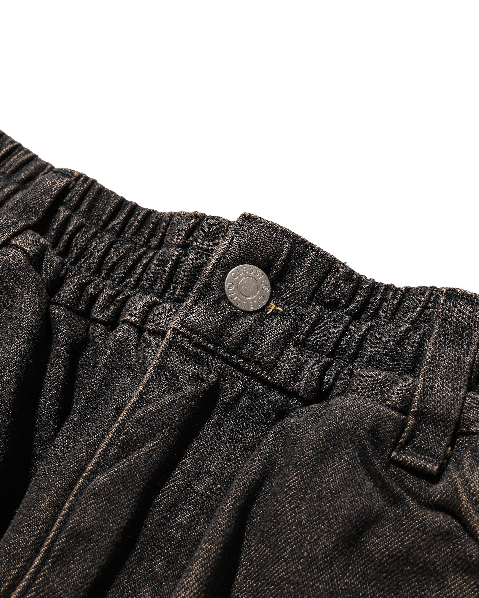 【11.5 WED 20:00- IN STOCK】VINTAGE DYED SELVEDGE DENIM WORKER PANTS (VINTAGE BLACK)