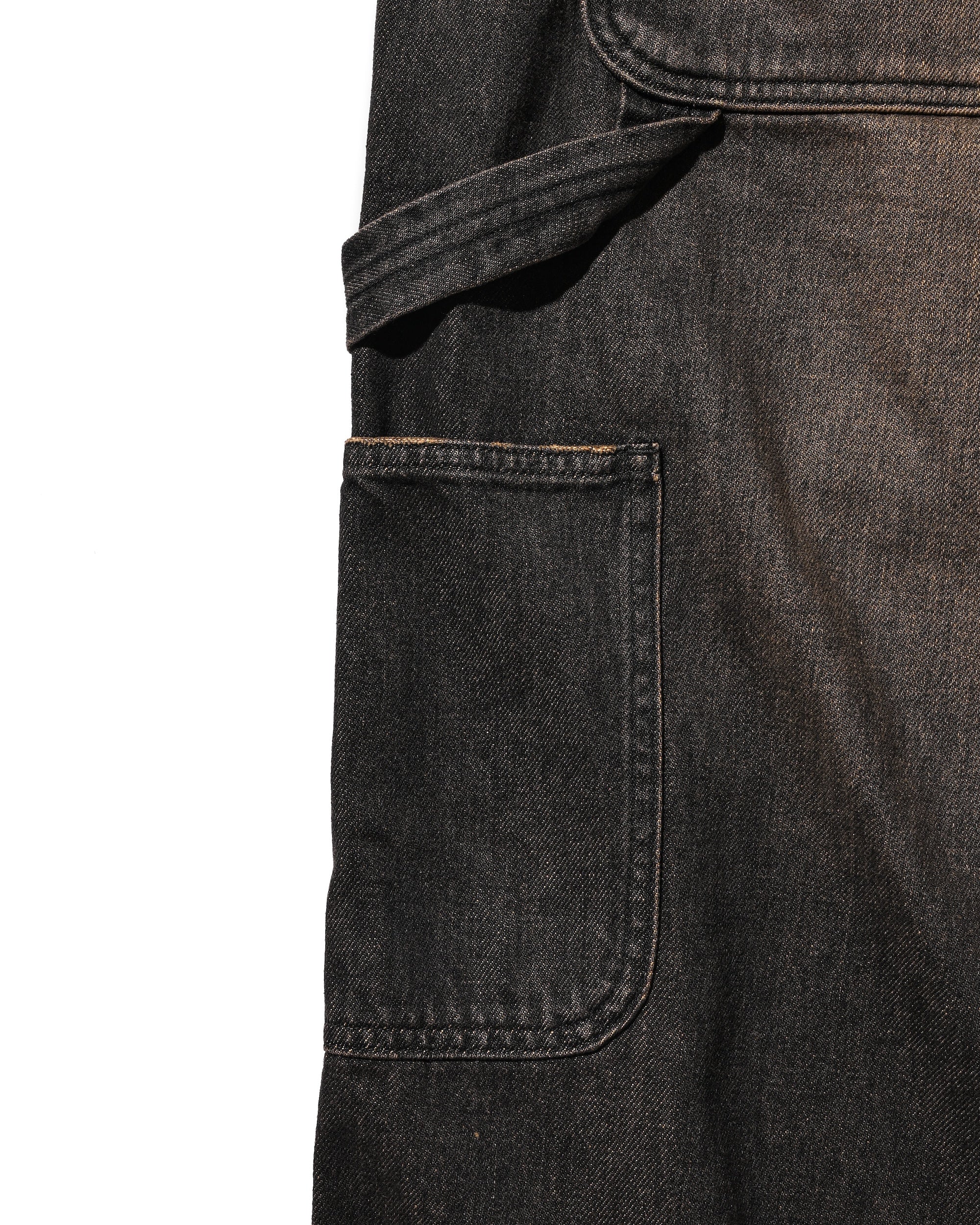 【11.5 WED 20:00- IN STOCK】VINTAGE DYED SELVEDGE DENIM WORKER PANTS (VINTAGE BLACK)