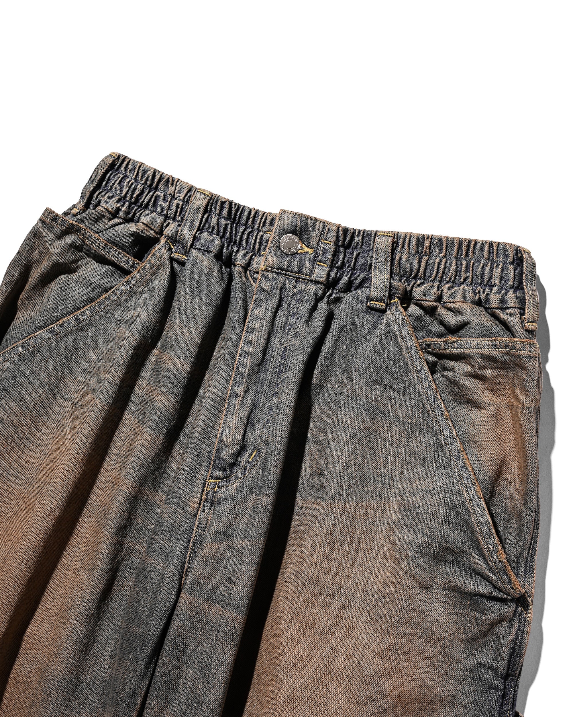 【11.5 WED 20:00- IN STOCK】VINTAGE DYED SELVEDGE DENIM WORKER PANTS (VINTAGE BROWN)