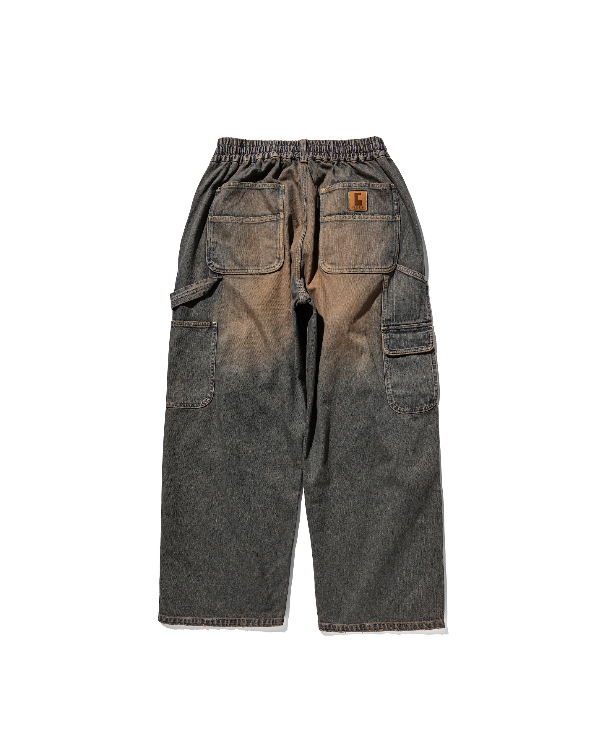【11.5 WED 20:00- IN STOCK】VINTAGE DYED SELVEDGE DENIM WORKER PANTS (VINTAGE BROWN)
