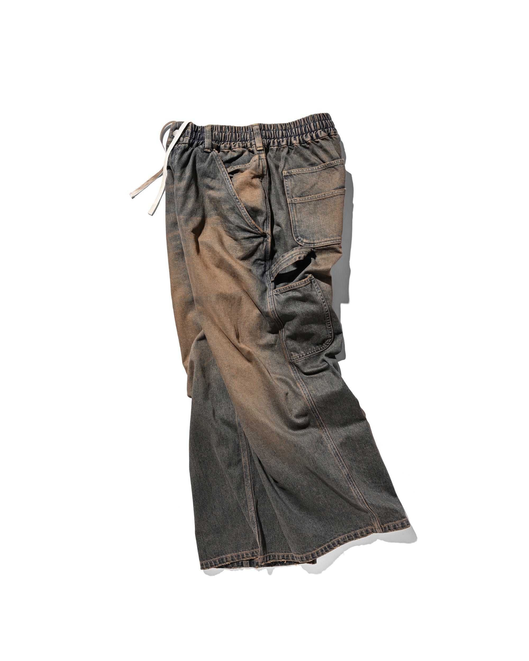 【11.5 WED 20:00- IN STOCK】VINTAGE DYED SELVEDGE DENIM WORKER PANTS (VINTAGE BROWN)