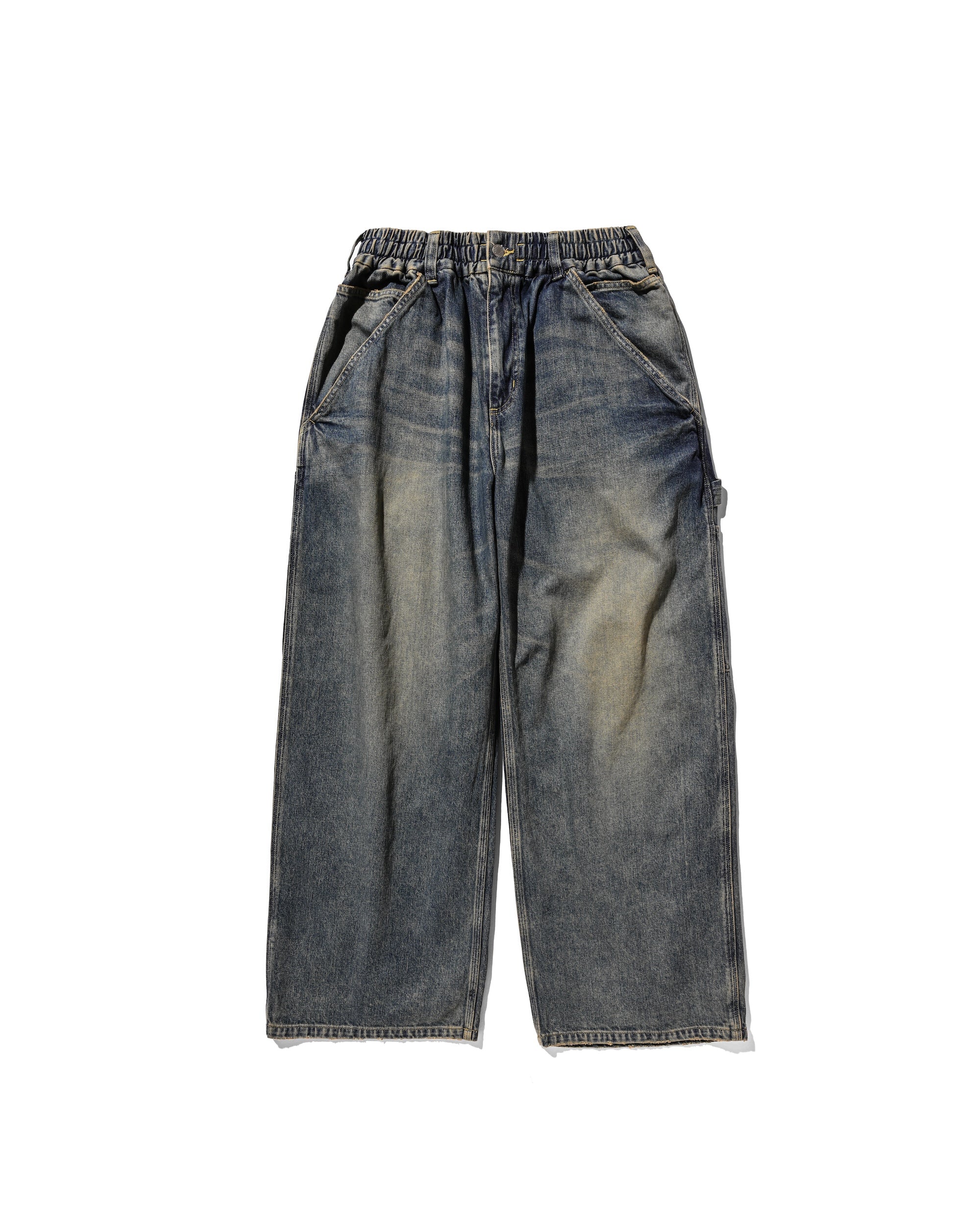 11.5 WED 20:00- IN STOCK】VINTAGE DYED SELVEDGE DENIM WORKER PANTS (VI