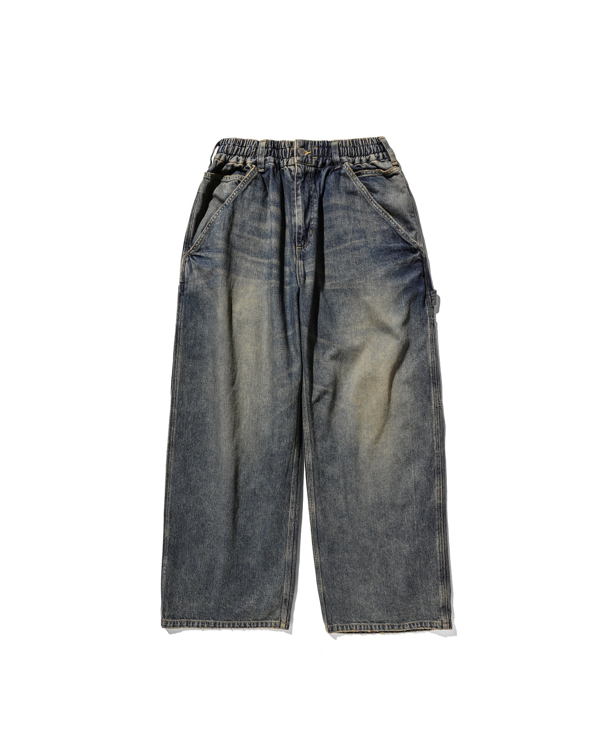 VINTAGE DYED SELVEDGE DENIM WORKER PANTS (VINTAGE INDIGO)
