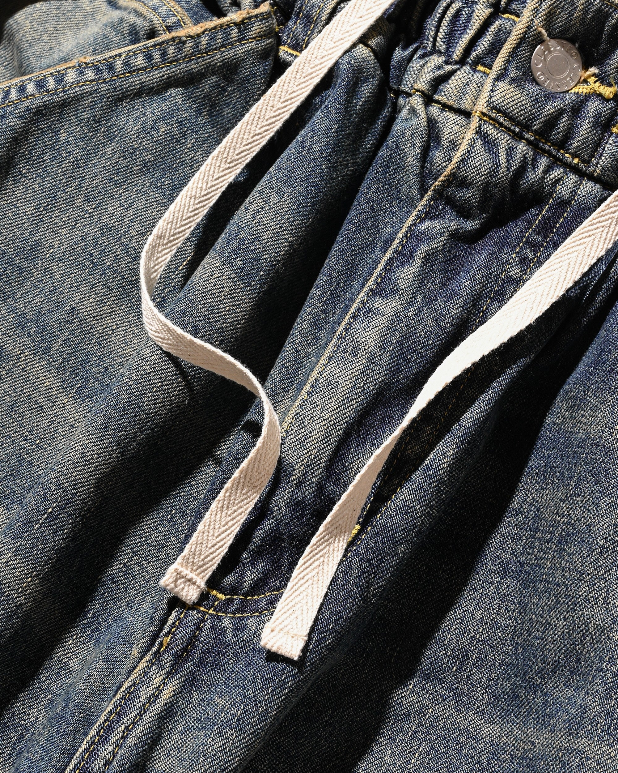 【11.5 WED 20:00- IN STOCK】VINTAGE DYED SELVEDGE DENIM WORKER PANTS (VINTAGE INDIGO)