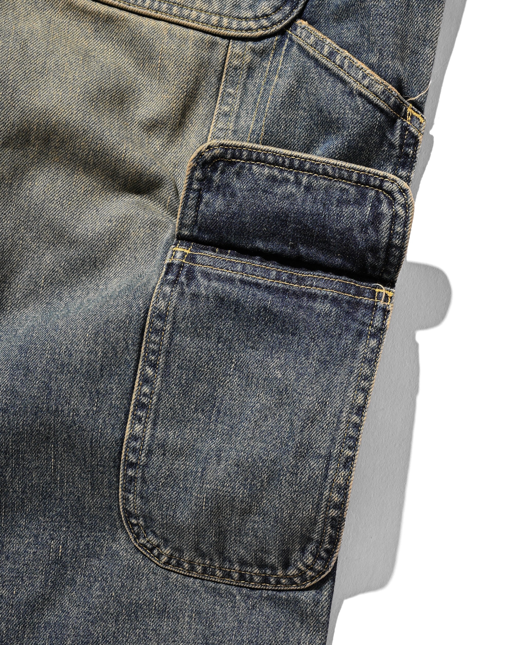 【11.5 WED 20:00- IN STOCK】VINTAGE DYED SELVEDGE DENIM WORKER PANTS (VINTAGE INDIGO)