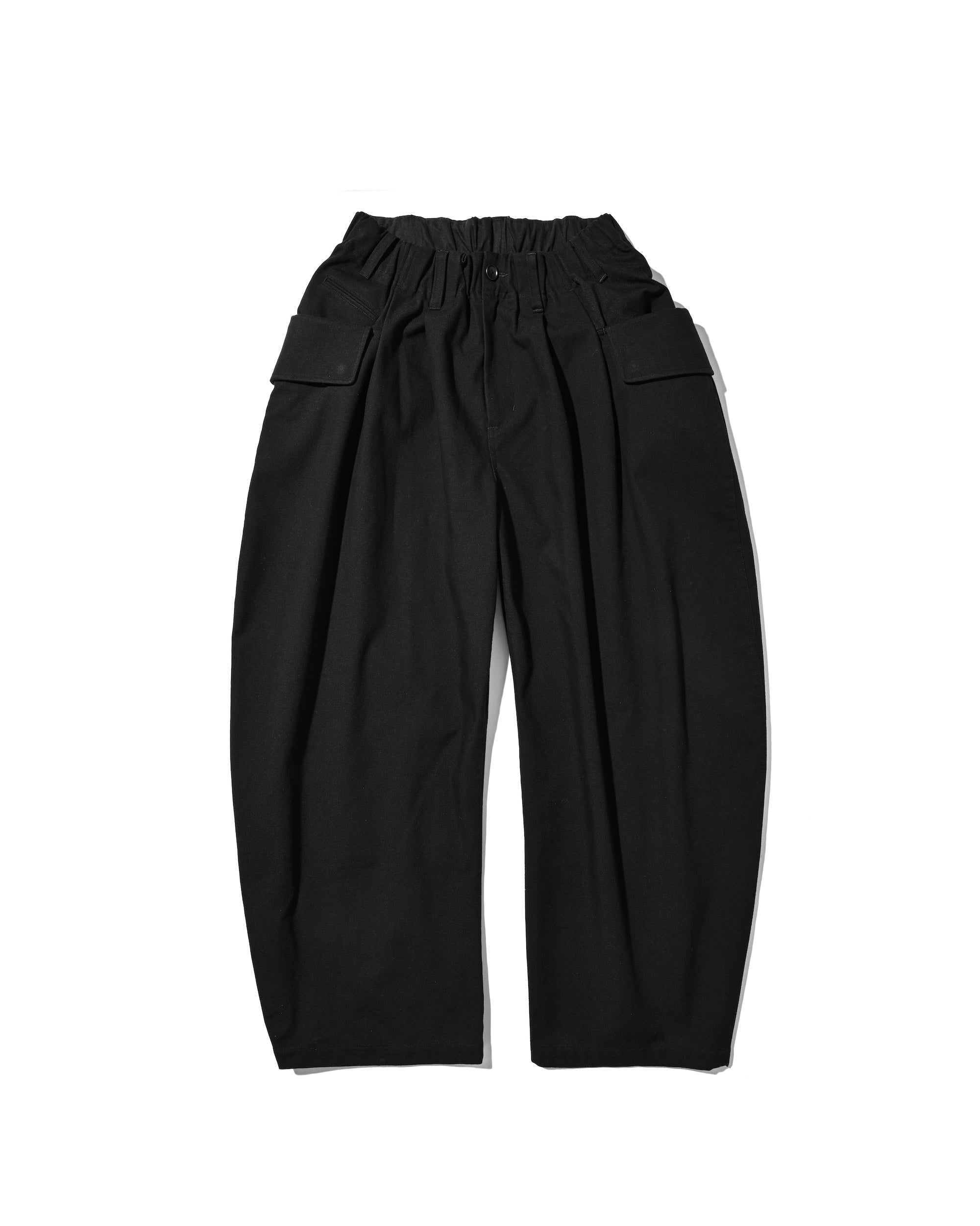 SIDE FLAP CURVE PANTS (BLACK)
