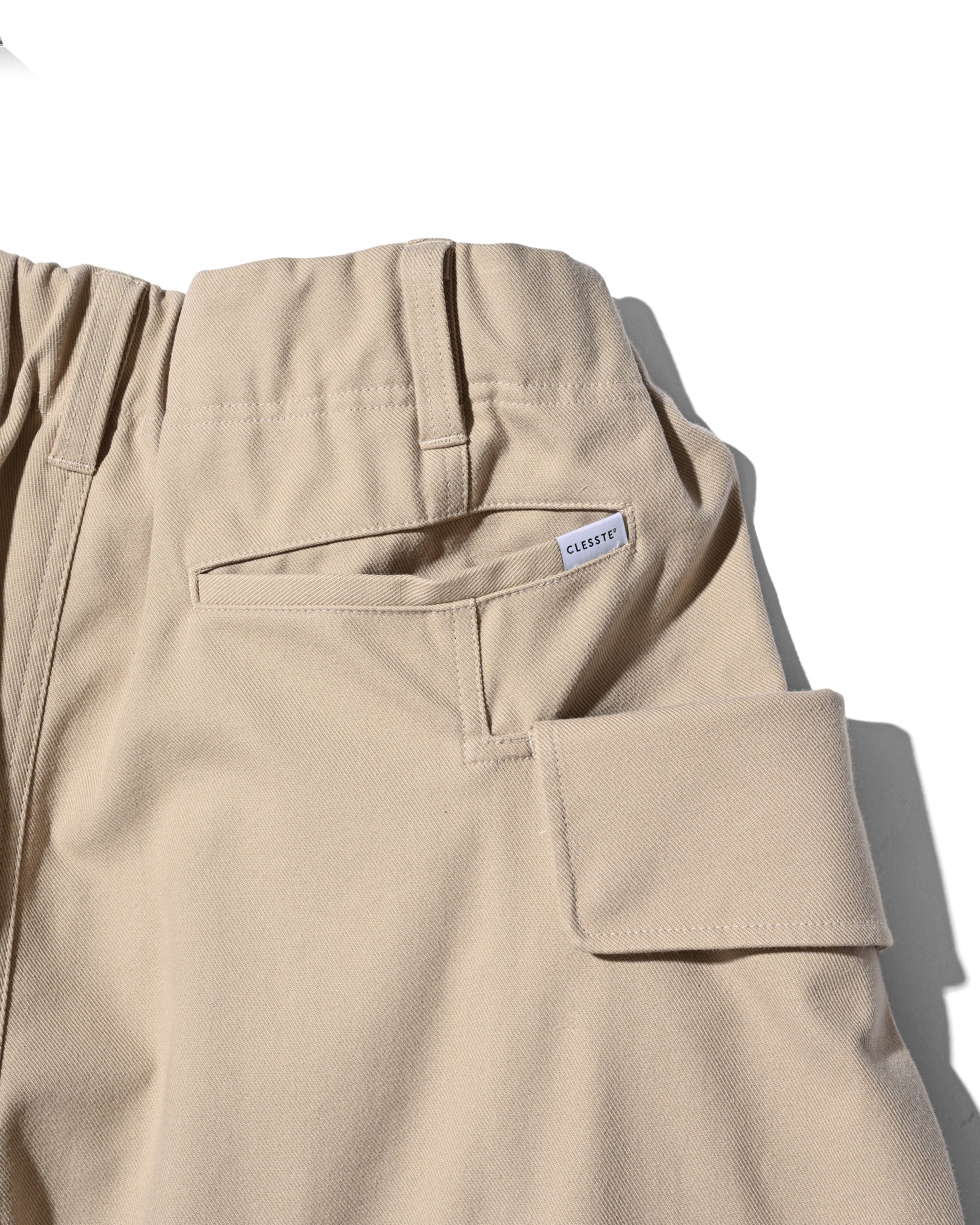 SIDE FLAP CURVE PANTS (BEIGE)