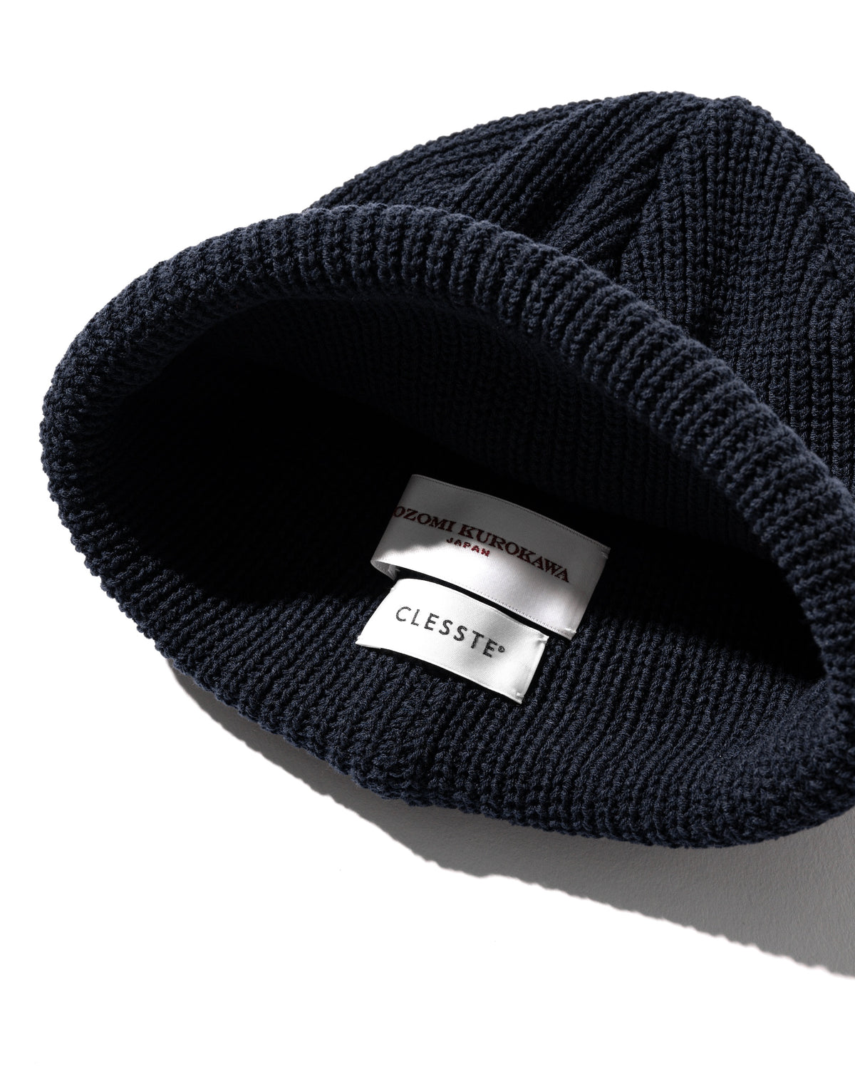“C” COTTON KNIT CAP 003 (NAVY)