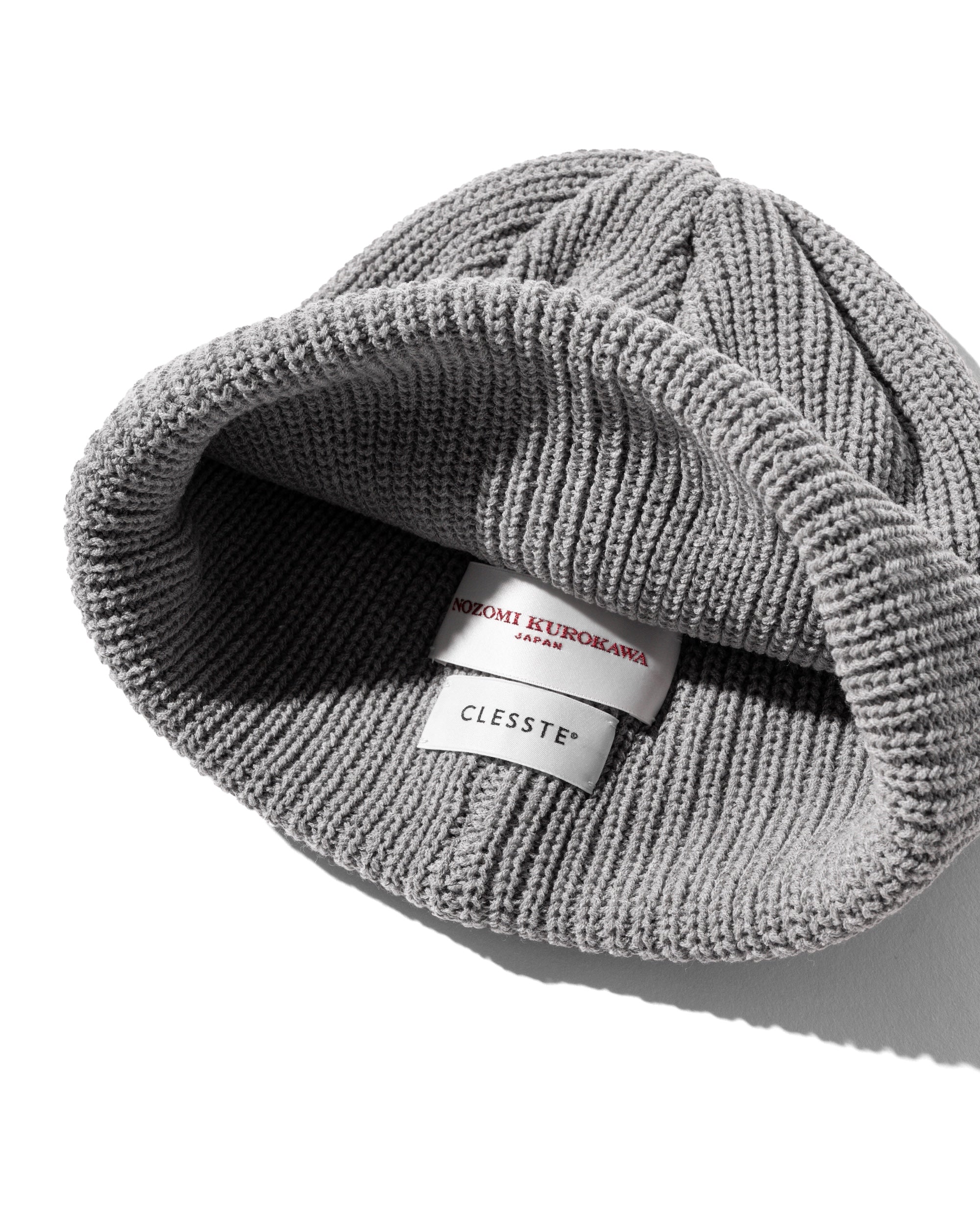 【10.12 SUN 20:00- IN STOCK】“C” COTTON KNIT CAP 001 (GRAY)