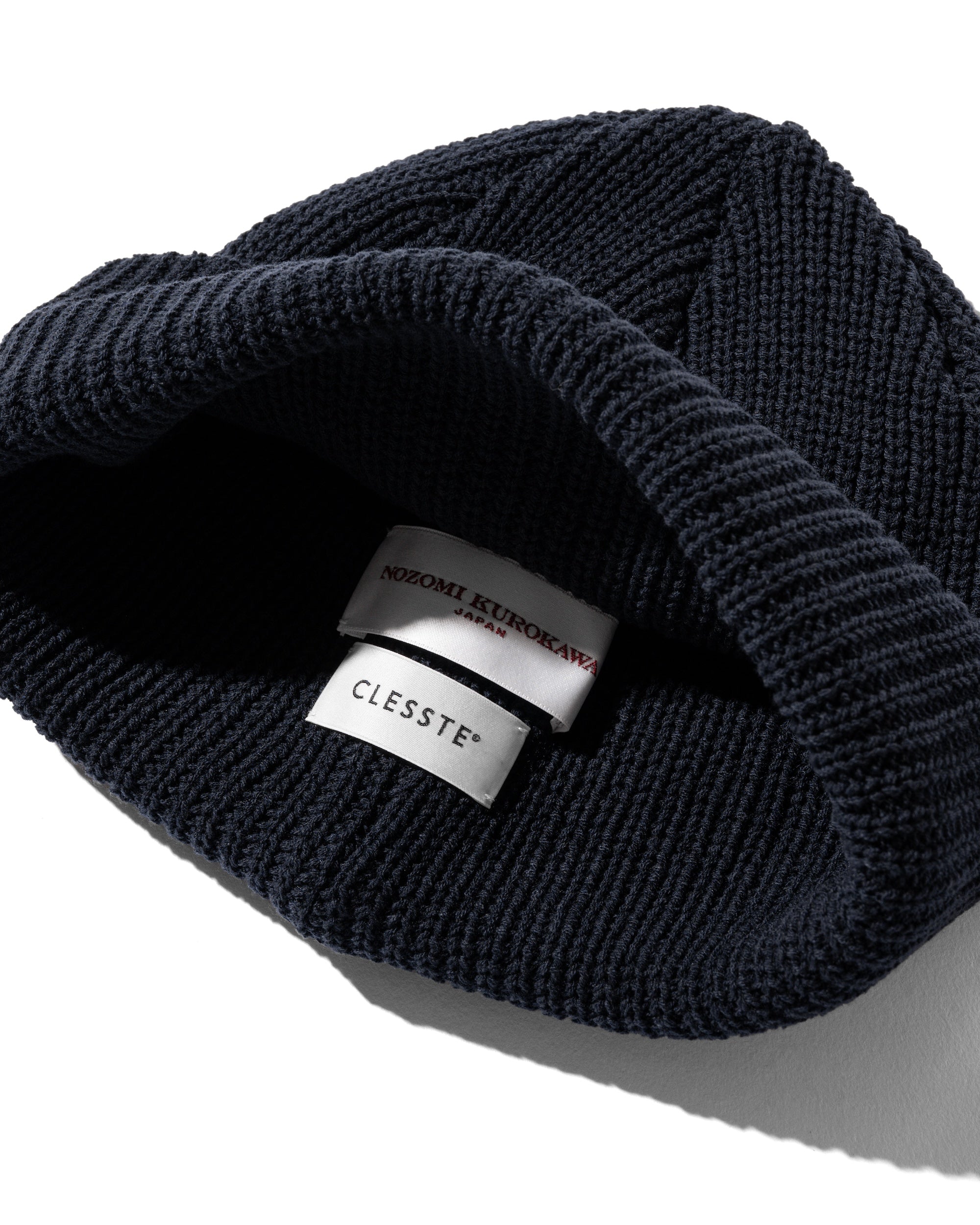 【10.12 SUN 20:00- IN STOCK】“C” COTTON KNIT CAP 001 (NAVY)