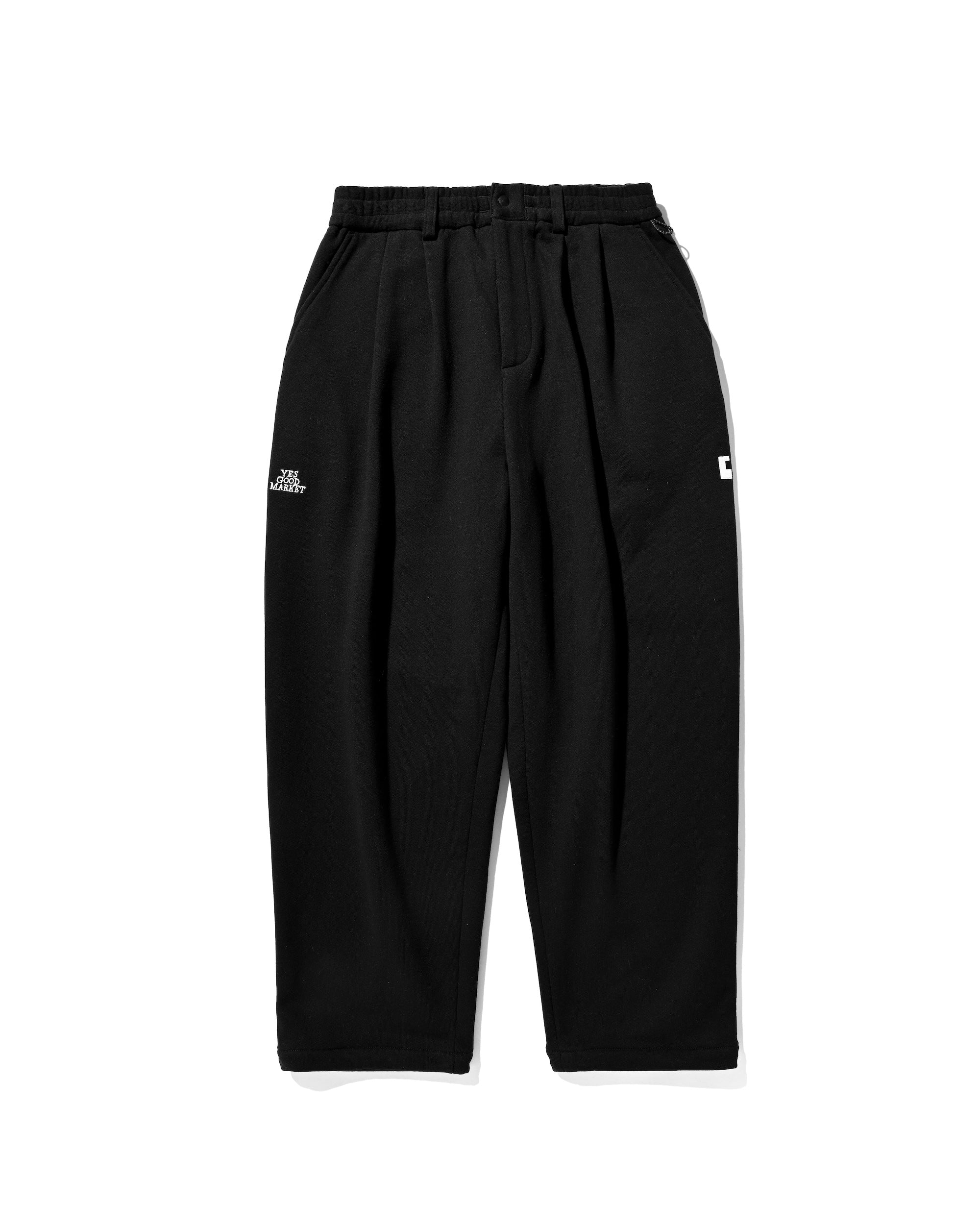 【10.15 WED 20:00- IN STOCK】"C"SWEAT WIDE TAPERED PANTS FOR YGM (BLACK)
