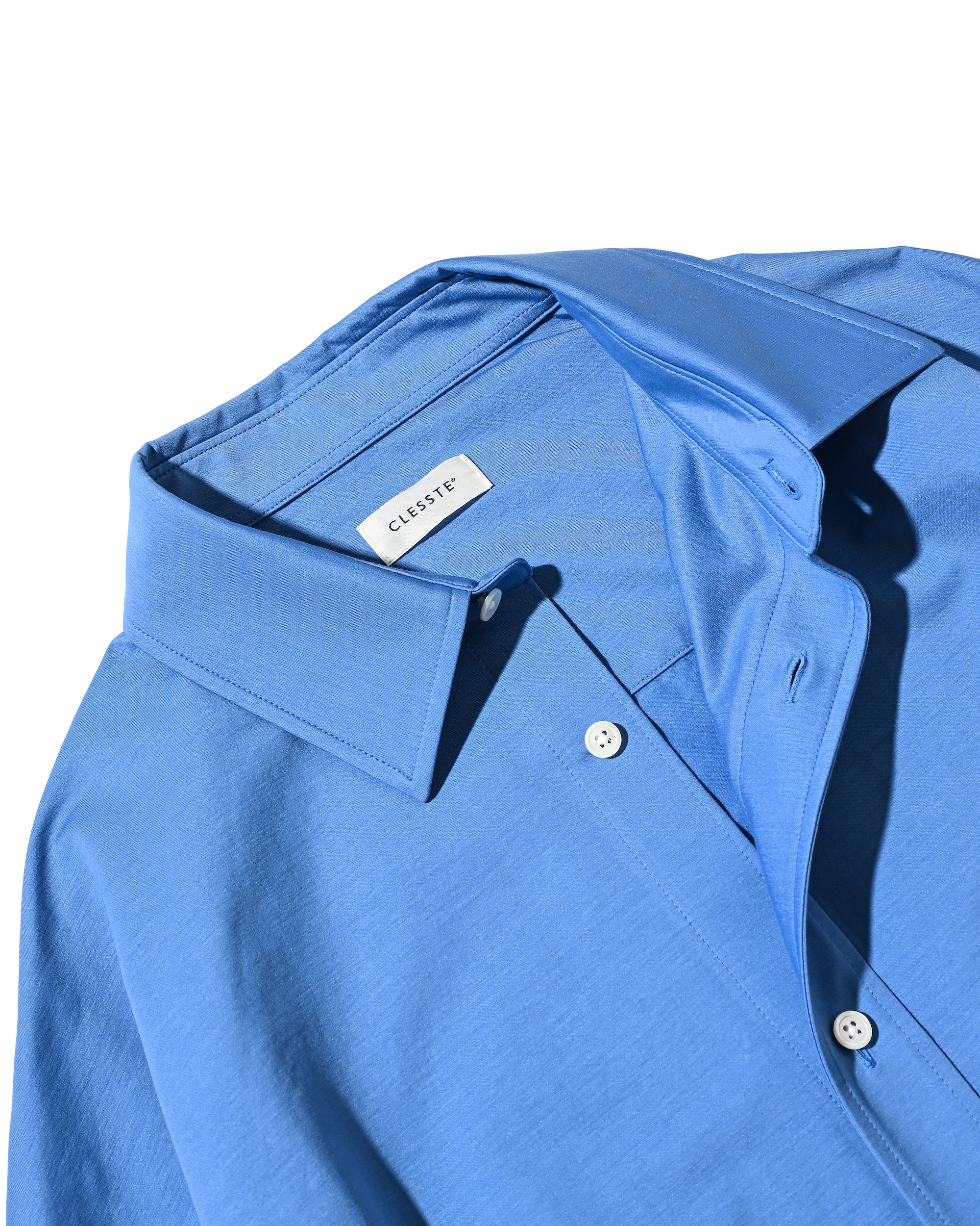 【5.6 WED 20:00- IN STOCK】46G KNIT EVERYDAY L/S SHIRT (SAX BLUE)