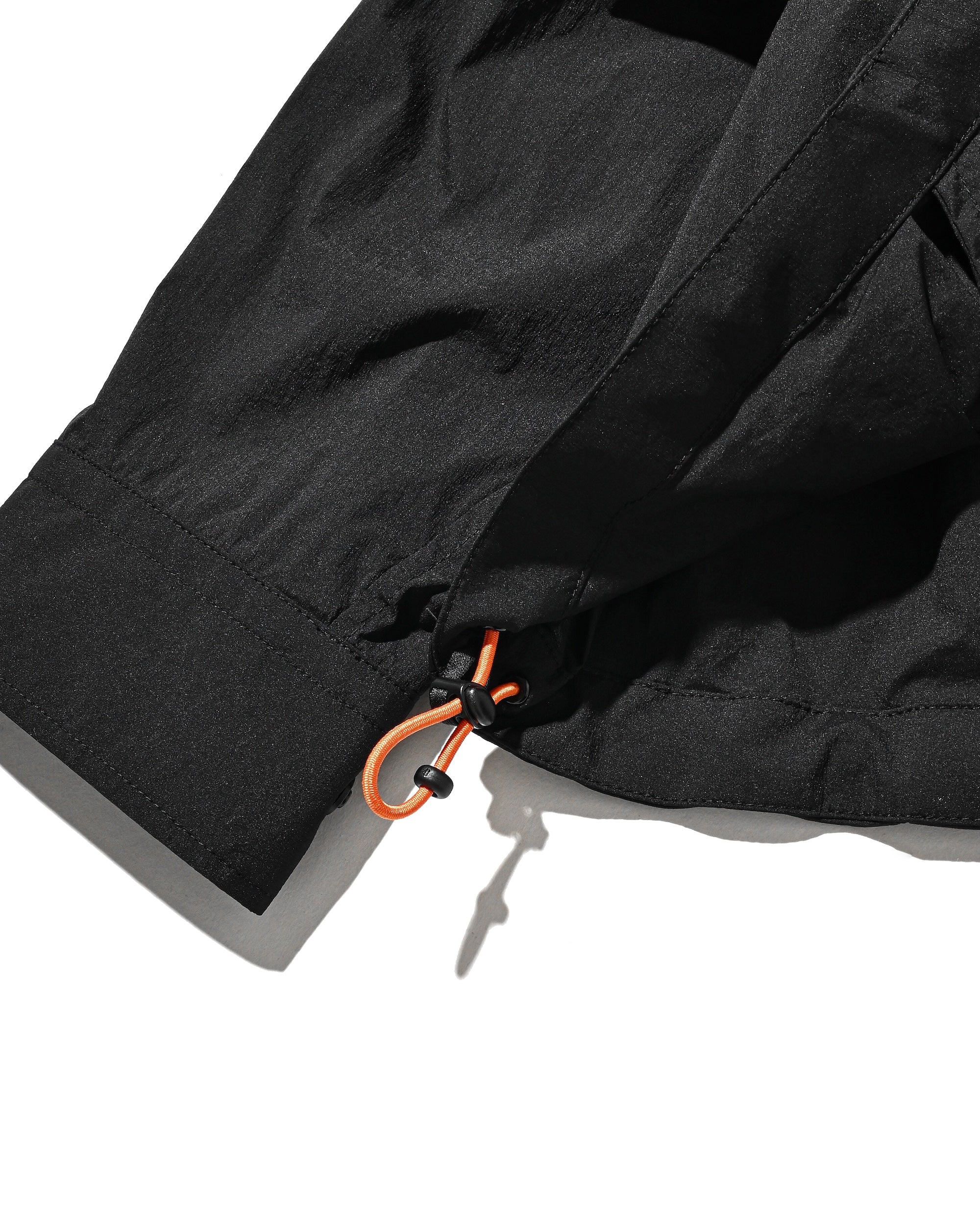 "C” CRISPY NYLON CITY UNIFORM BALLOON L/S SHIRT JACKET (BLACK×ORANGE)