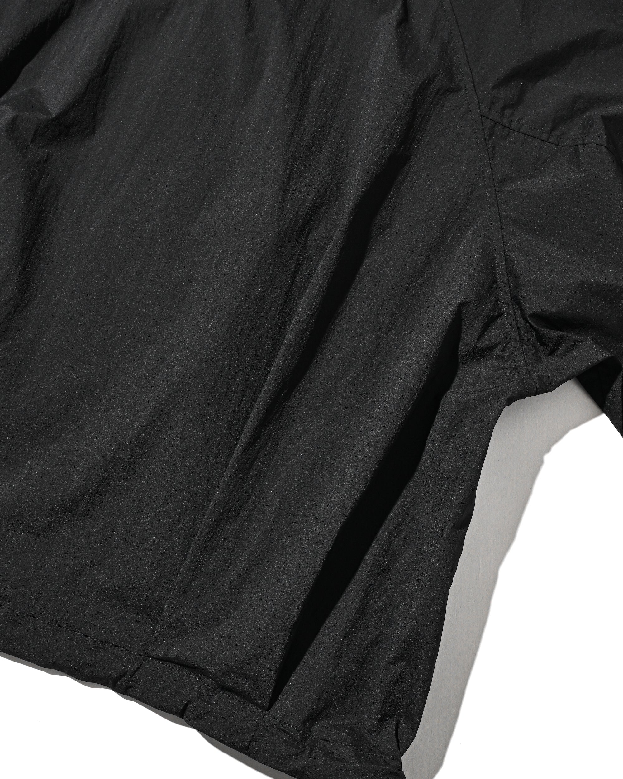 CRISPY NYLON CITY UNIFORM BALLOON L/S SHIRT JACKET (BLACK)