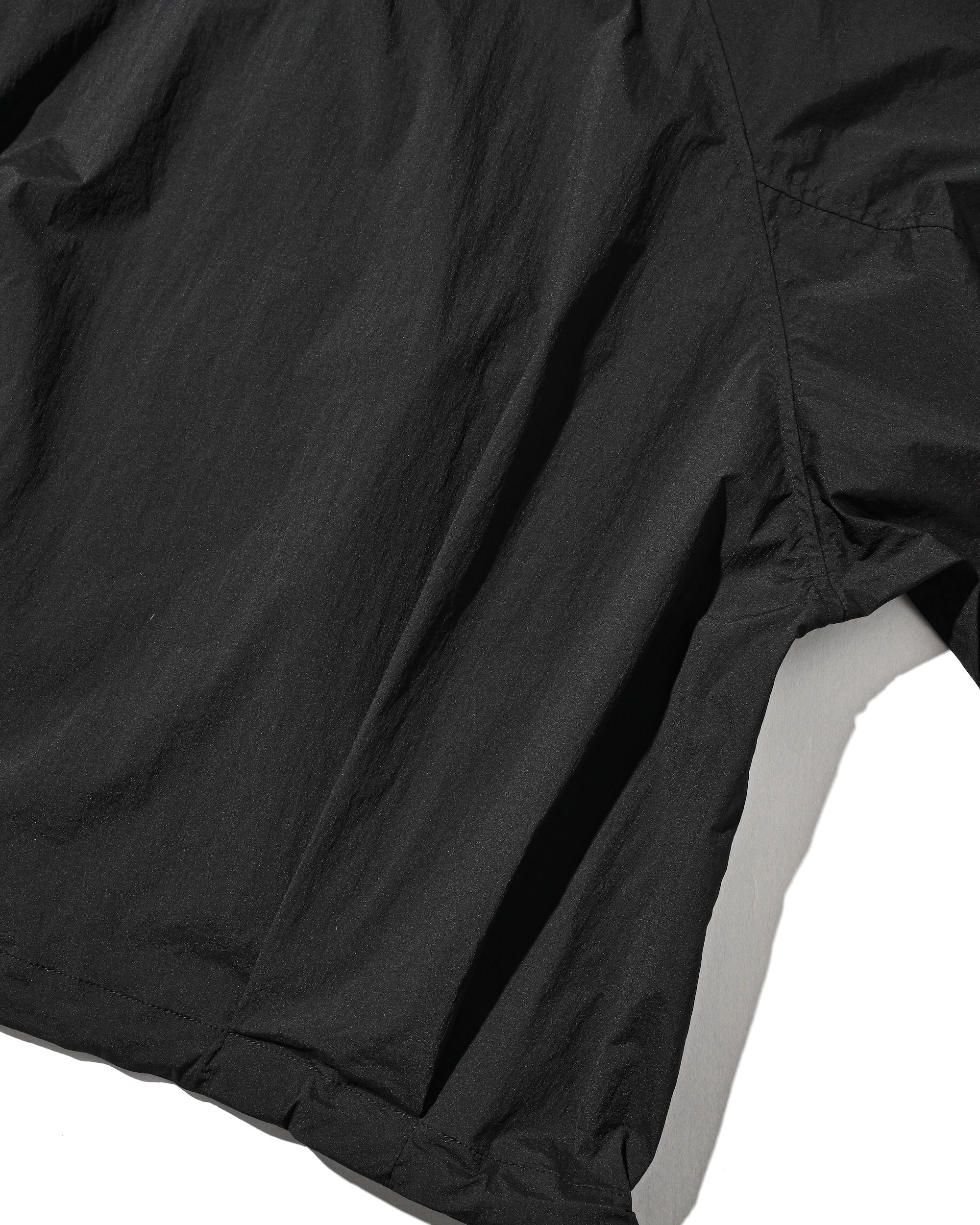 "C” CRISPY NYLON CITY UNIFORM BALLOON L/S SHIRT JACKET (BLACK×WHITE)