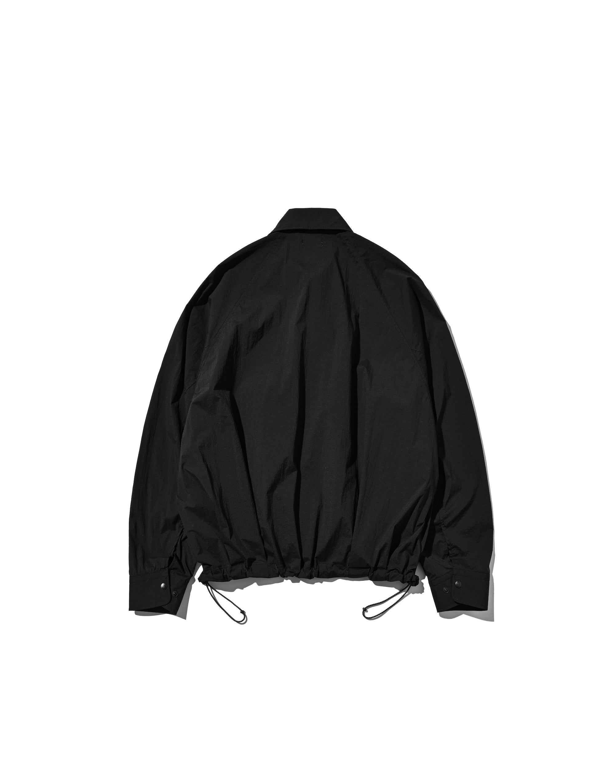 【5.9 SAT 20:00- IN STOCK】"C” CRISPY NYLON CITY UNIFORM BALLOON L/S SHIRT JACKET (BLACK×WHITE)