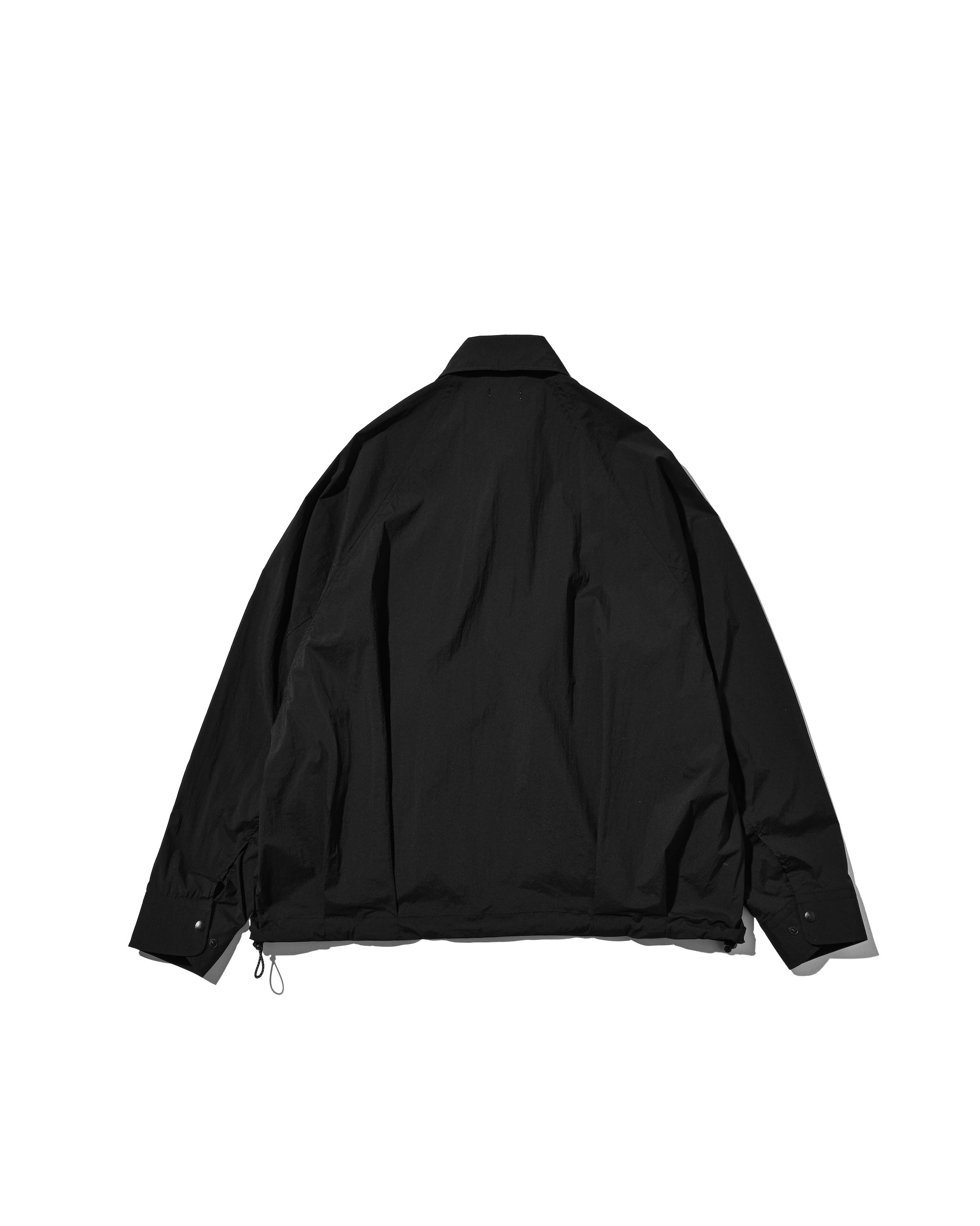 "C” CRISPY NYLON CITY UNIFORM BALLOON L/S SHIRT JACKET (BLACK×WHITE)