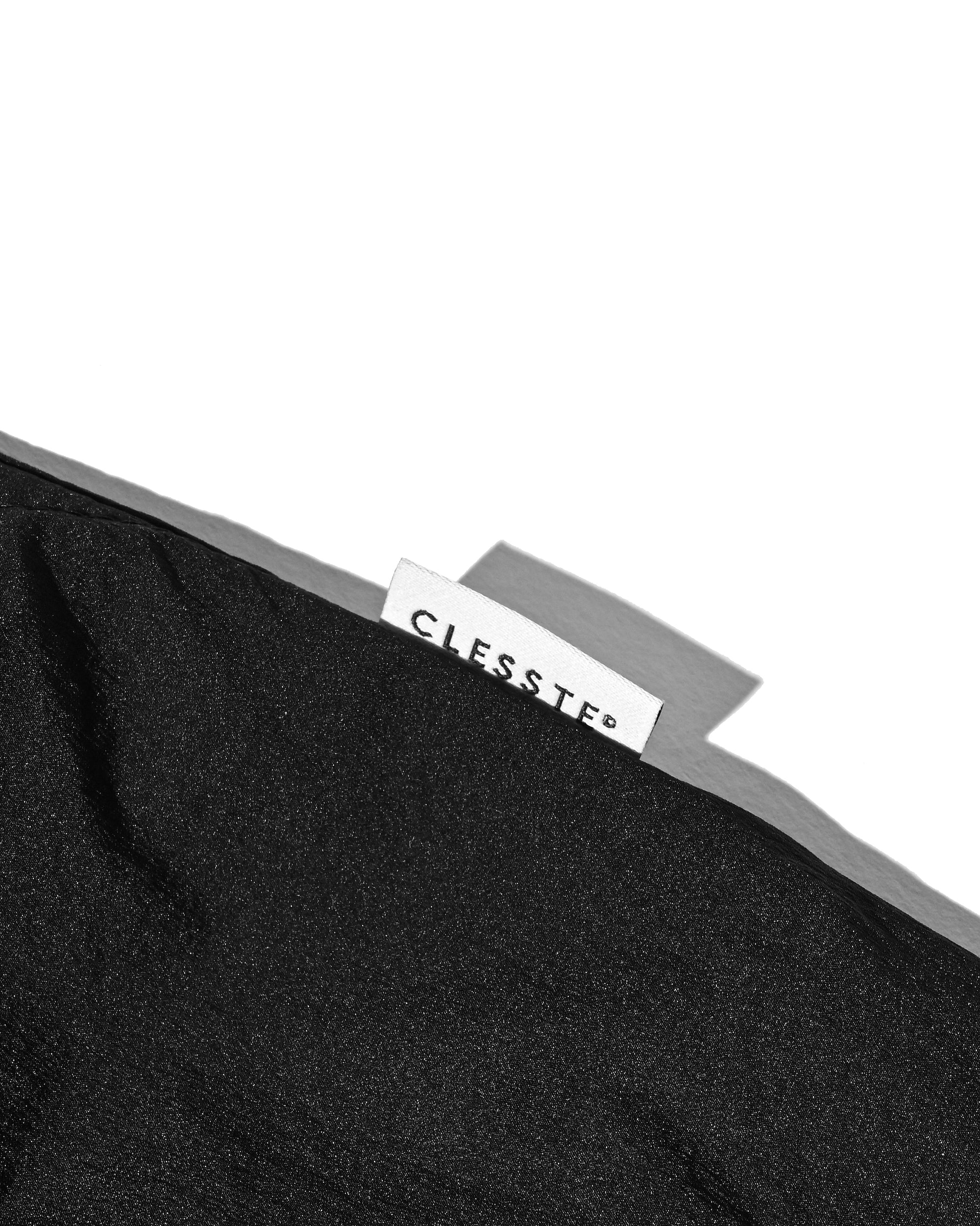 "C” CRISPY NYLON CITY UNIFORM WIDE TAPERED PANTS (BLACK×WHITE)