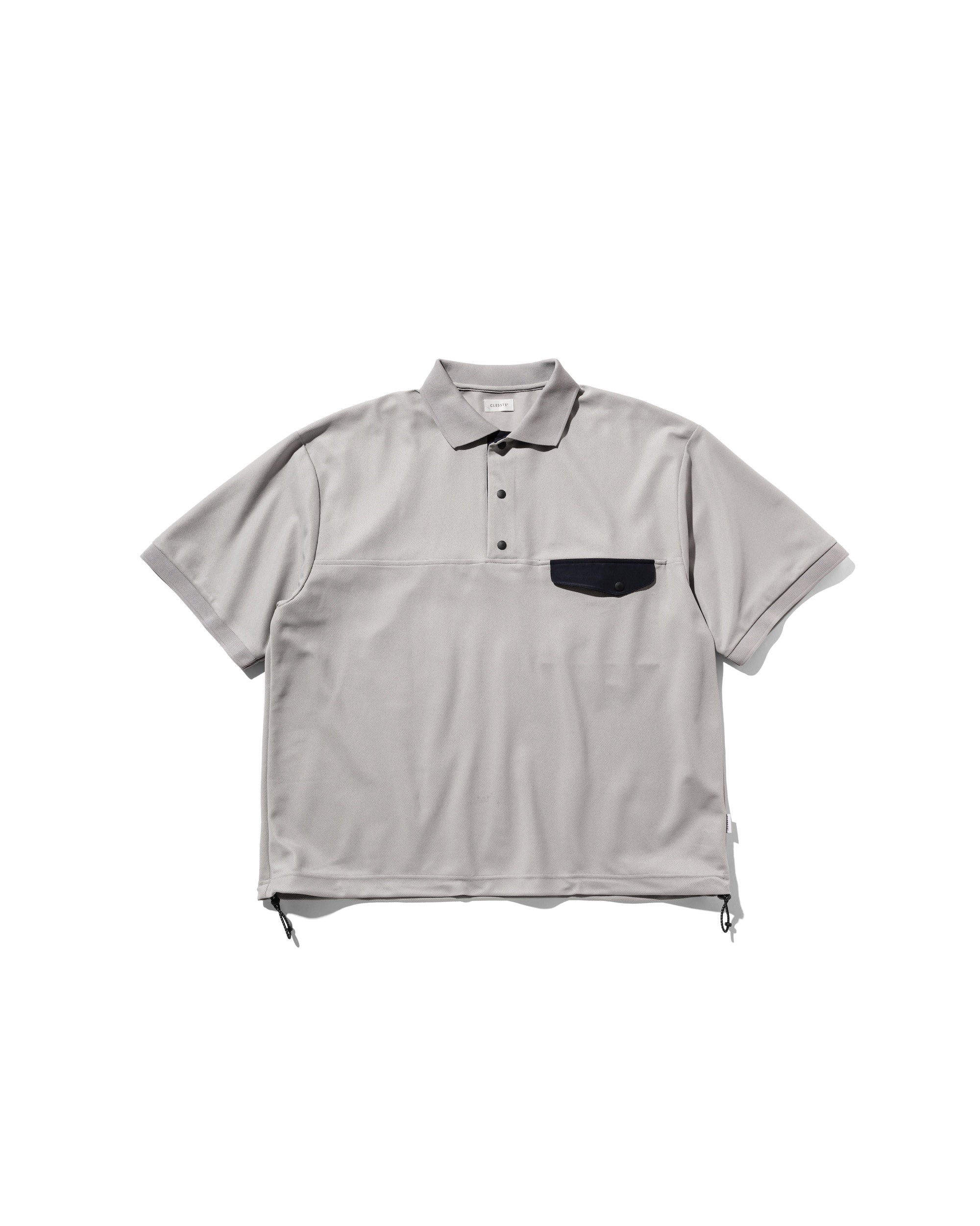 【8.20 WED 20:00- IN STOCK】ACTIVE CITY S/S SNAP POLO SHIRT (GRAY)
