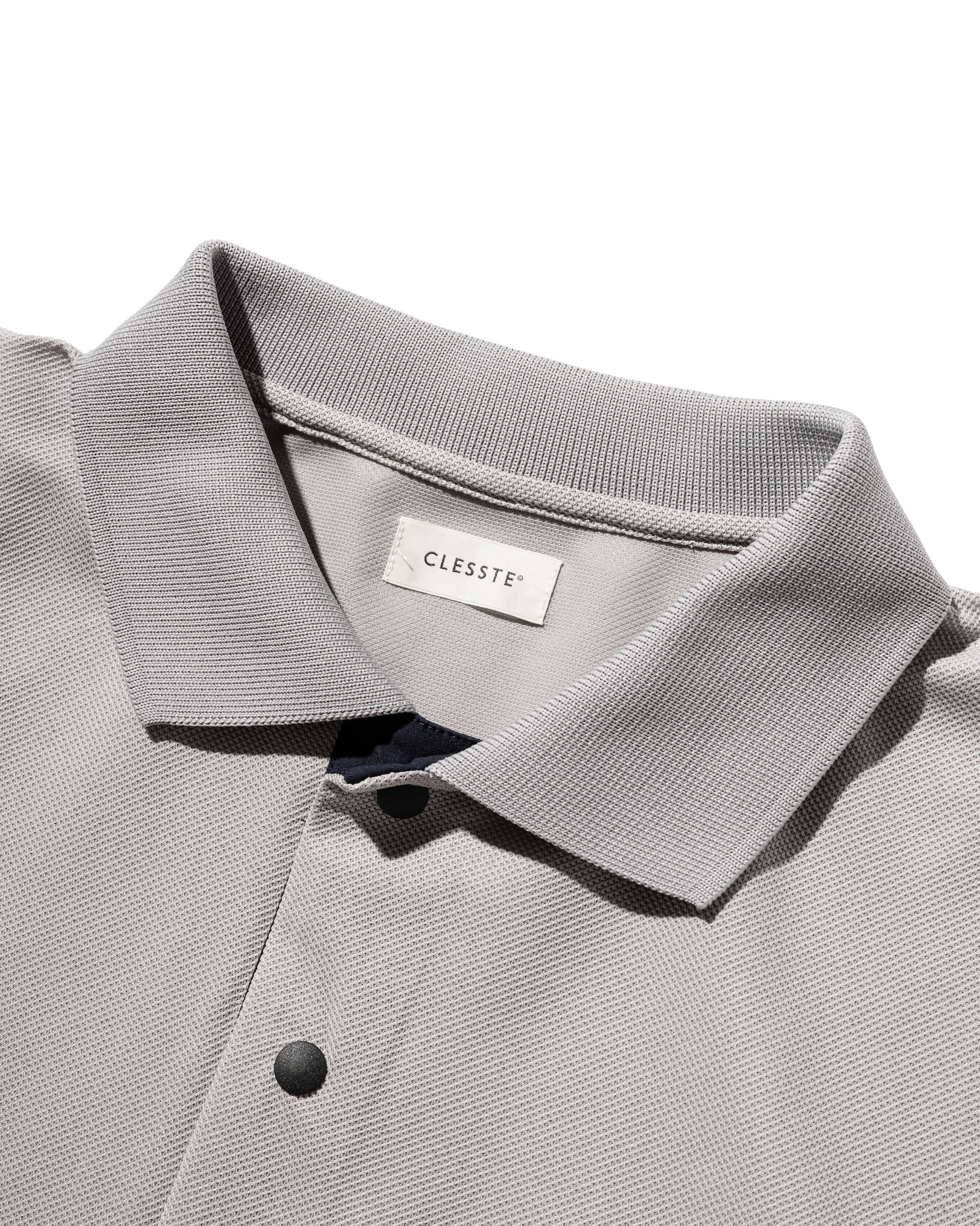 【8.20 WED 20:00- IN STOCK】ACTIVE CITY S/S SNAP POLO SHIRT (GRAY)