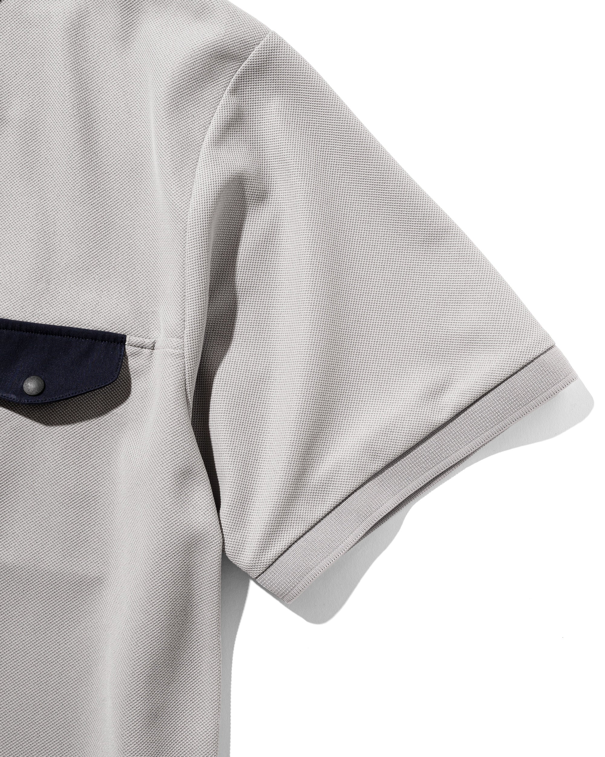 【8.20 WED 20:00- IN STOCK】ACTIVE CITY S/S SNAP POLO SHIRT (GRAY)