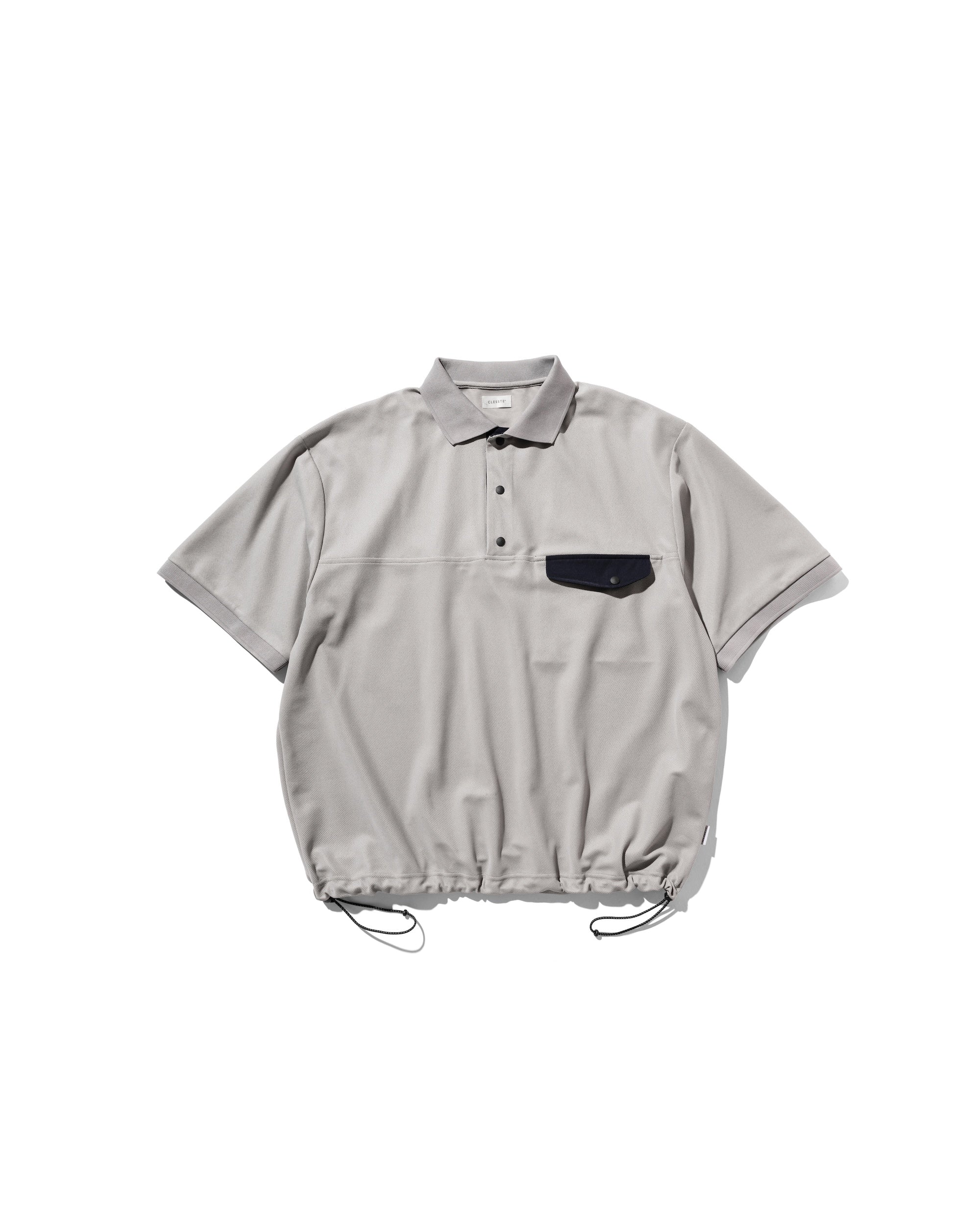 【8.20 WED 20:00- IN STOCK】ACTIVE CITY S/S SNAP POLO SHIRT (GRAY)